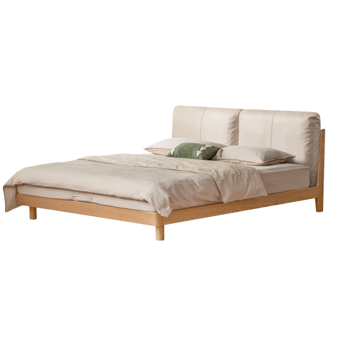 Oak Solid Wood Soft Bed