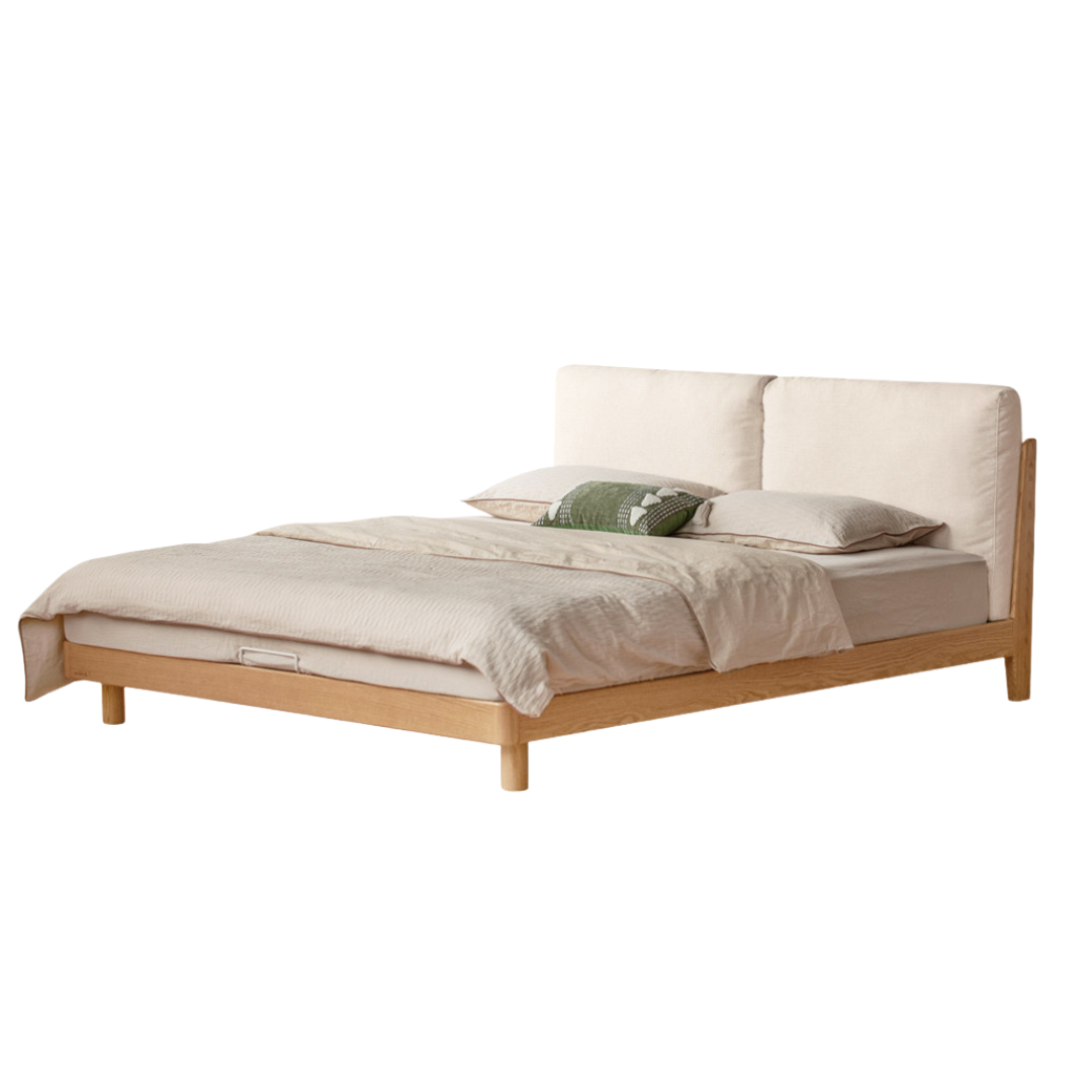 Oak Solid Wood Soft Bed