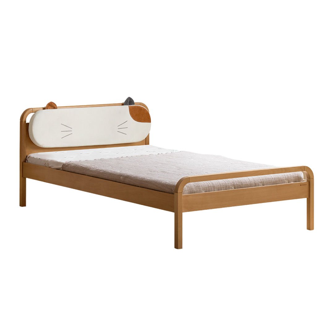 Beech, Rubberwood Solid wood Children's Bed, Space-Saving Bunk Bed