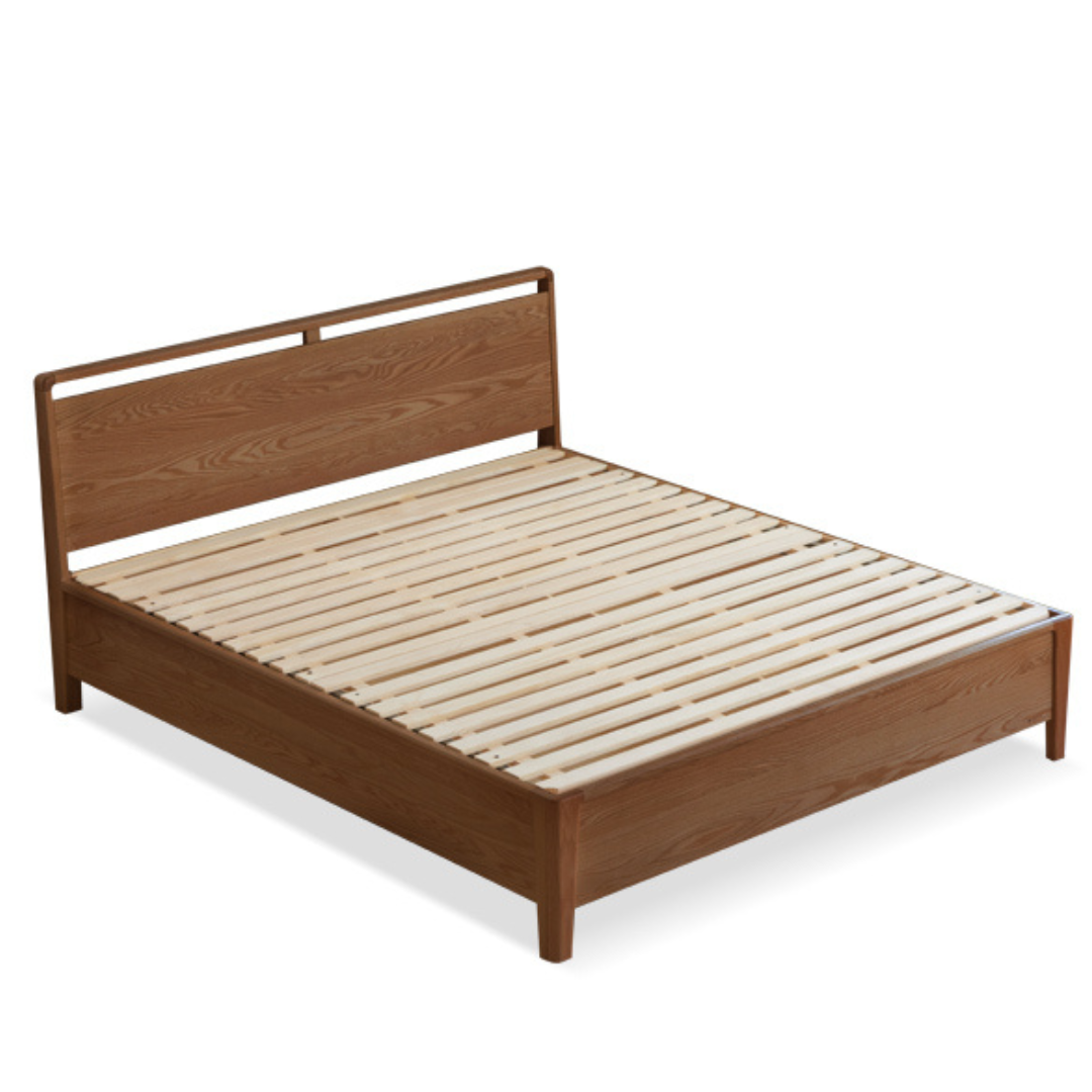 Black Walnut Solid Wood Light Luxury Box Bed