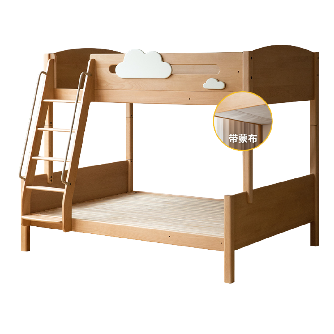 Oak,  Beech solid wood Multi-functional Bunk Bed.