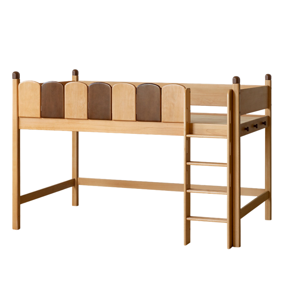 Beech Solid Wood Children's Treehouse Bed Multifunctional Loft Bed