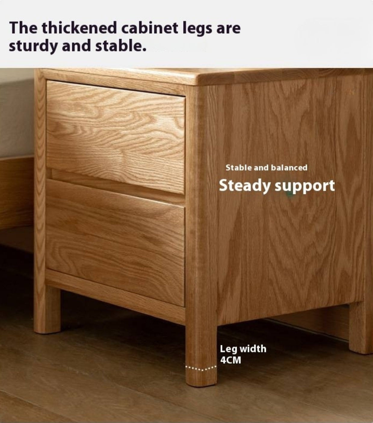 Oak Solid Wood Nordic Nightstand