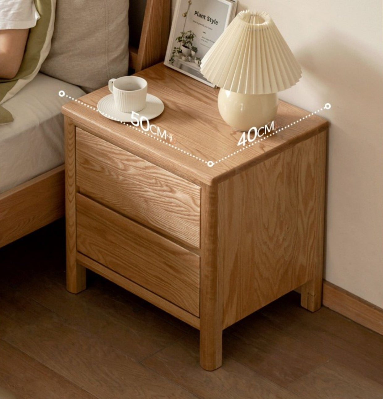 Oak Solid Wood Nordic Nightstand