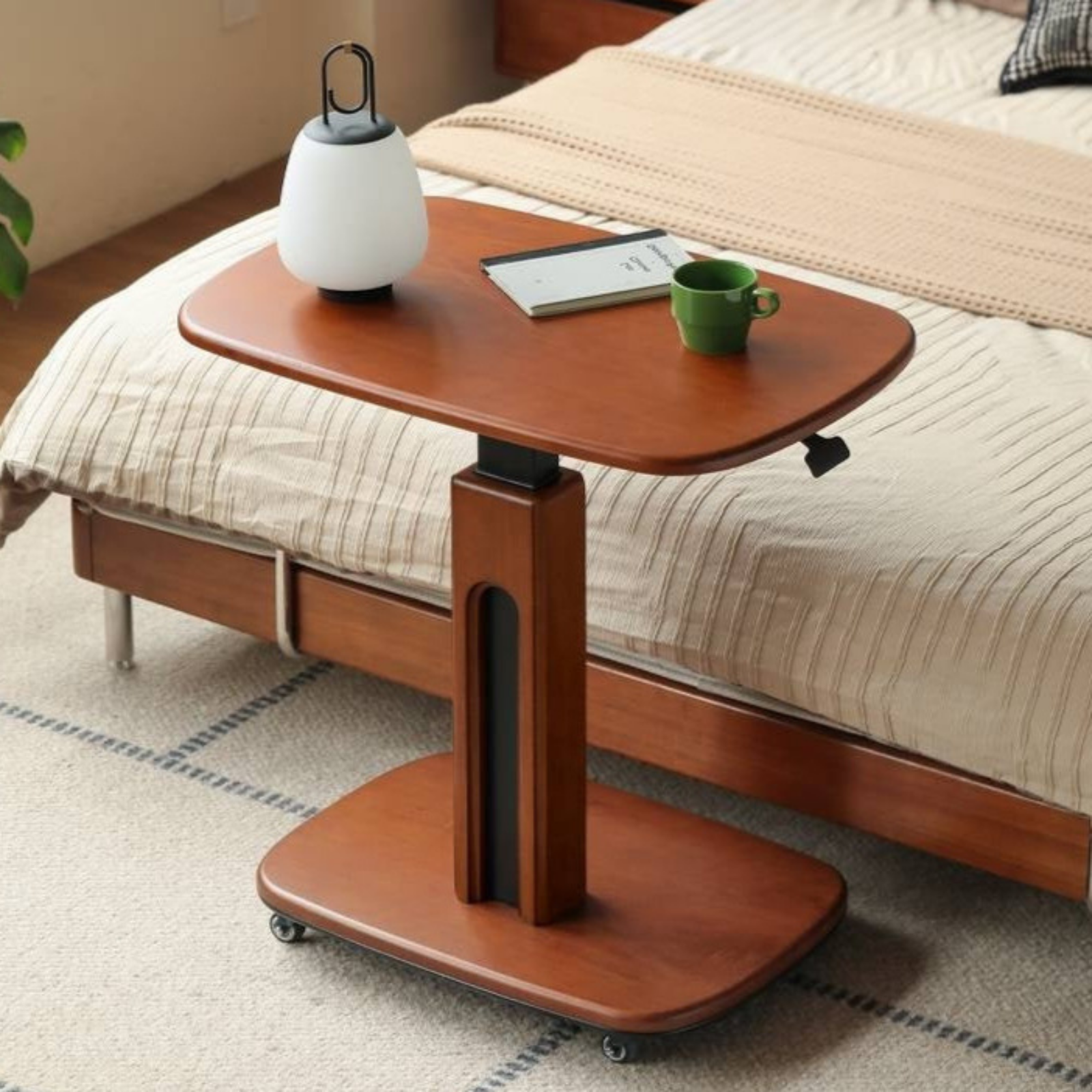 Tulipwood Solid Wood Lifting Medieval Style Side Table