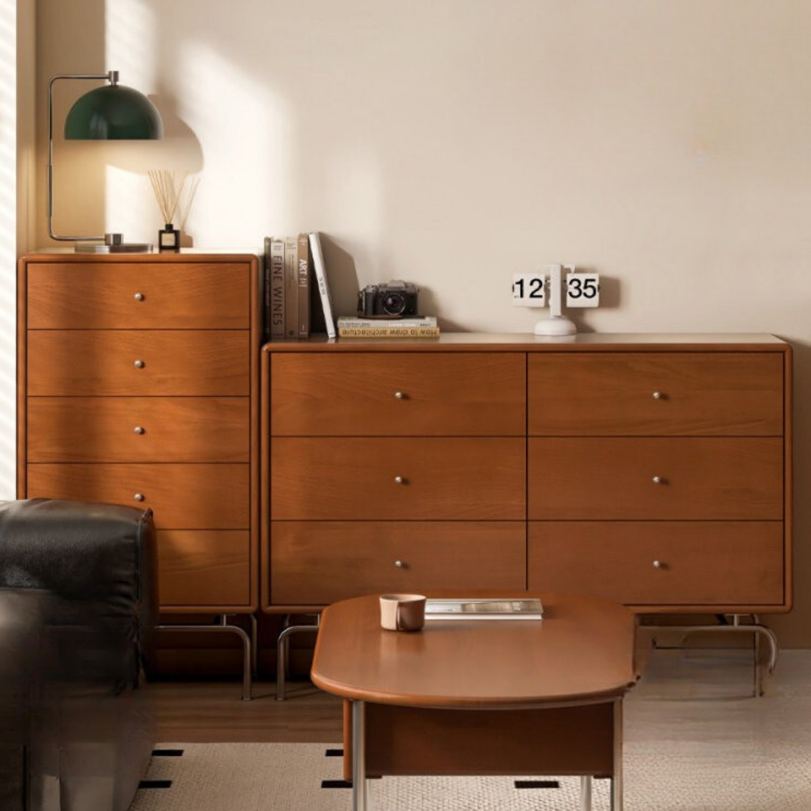 Poplar Solid Wood Ancient Style Wall Drawer Cabinet