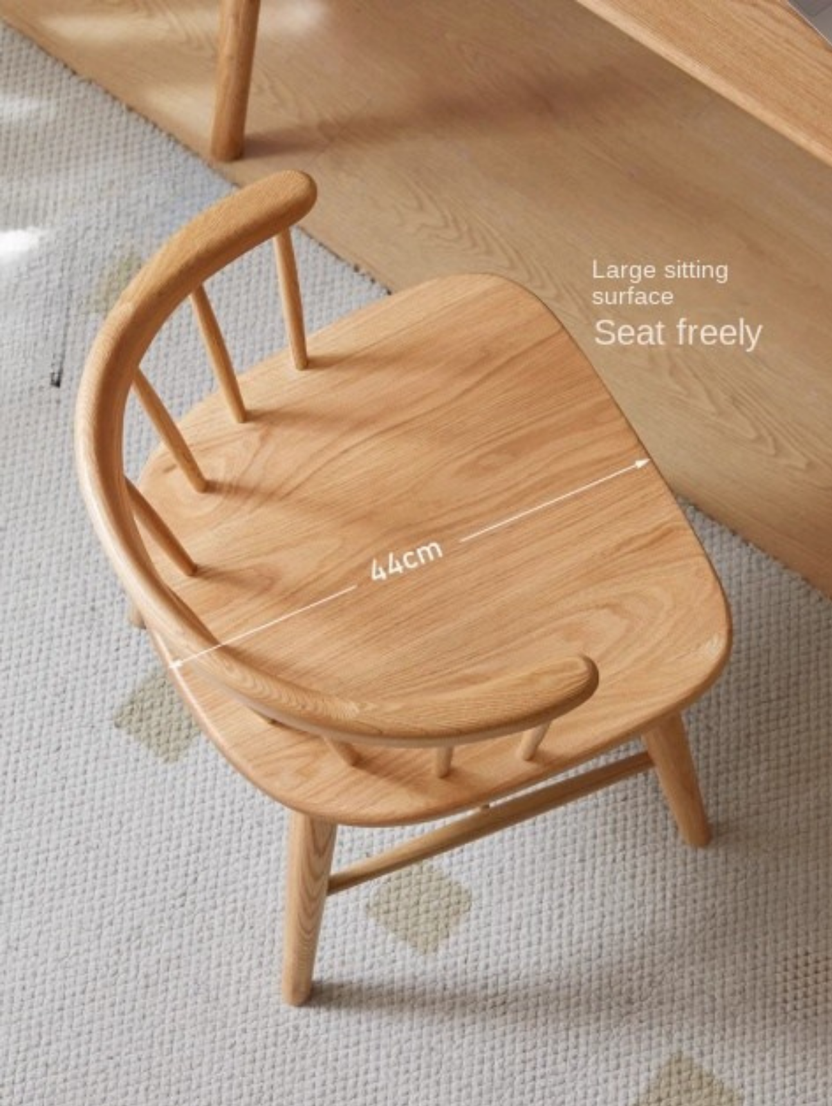 Black Walnut, Cherry, Ash, Oak Solid Wood Modern Rotating Soft Chair