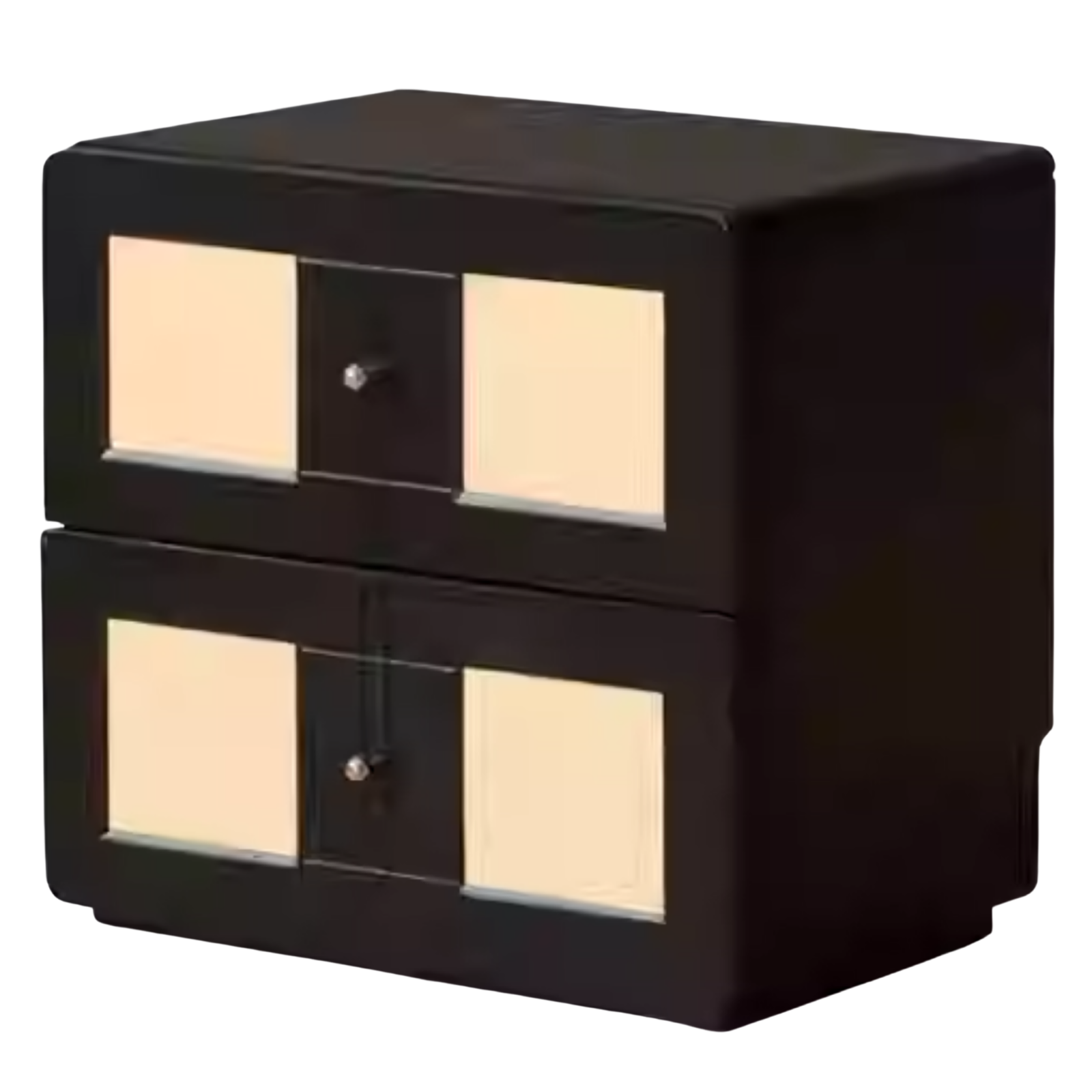 Solid Rubberwood, Tulipwood Solid Wood Middle-Aged Style Nightstand.