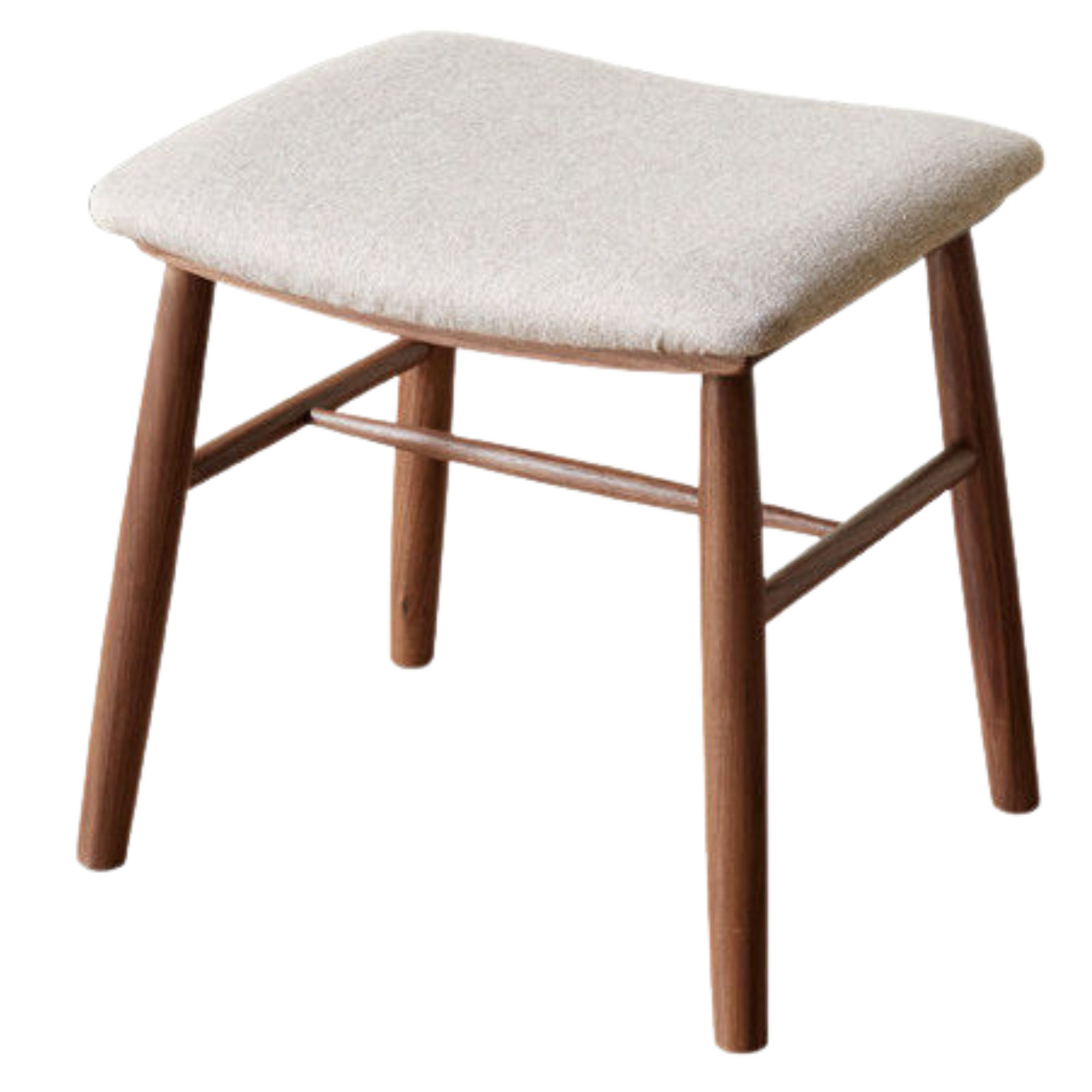 Black Walnut, Oak Solid Wood, Sandalwood Square Makeup Stool