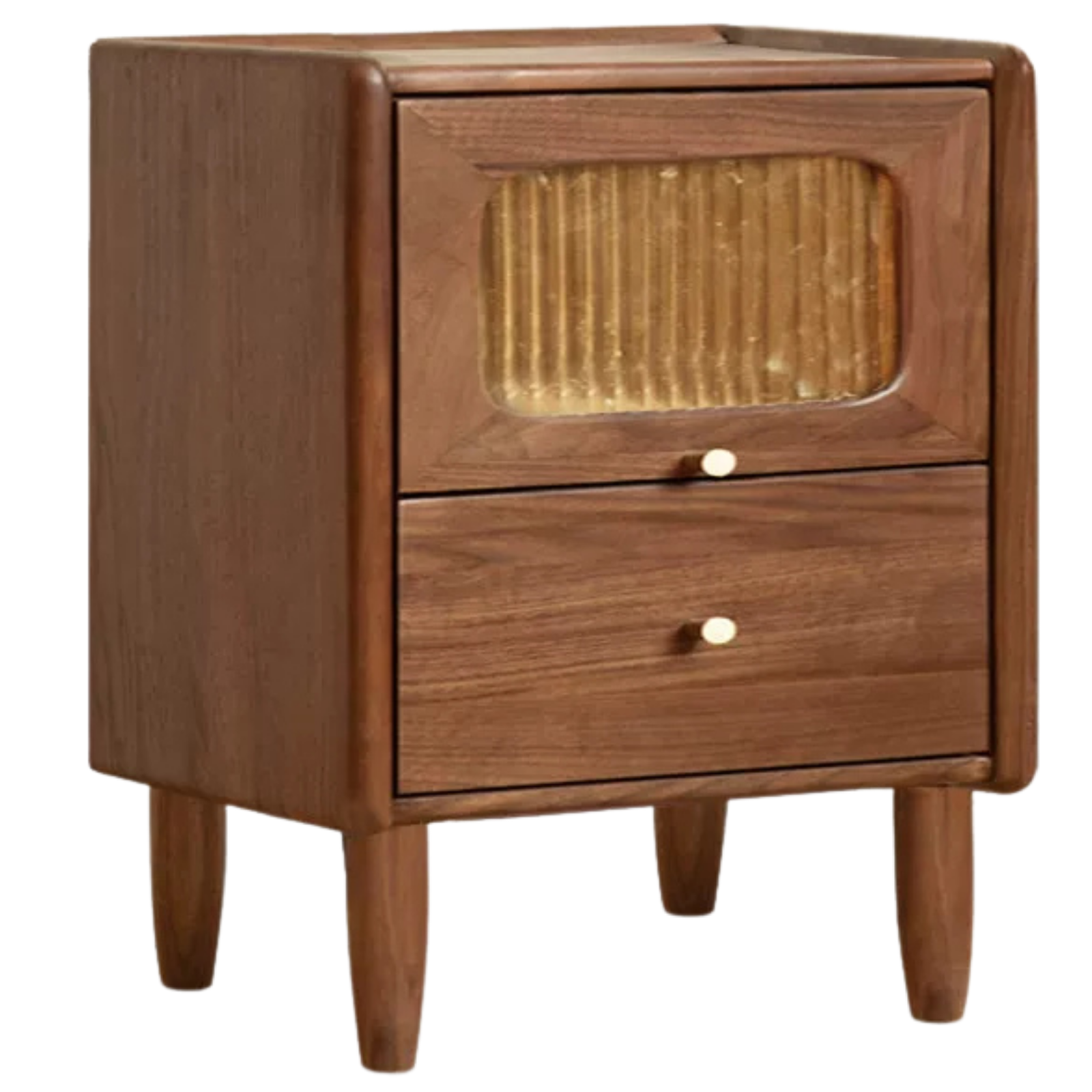 Black Walnut, Solid Longan Hardwood, Catalpa Solid Wood Ultra-Narrow Nightstand.
