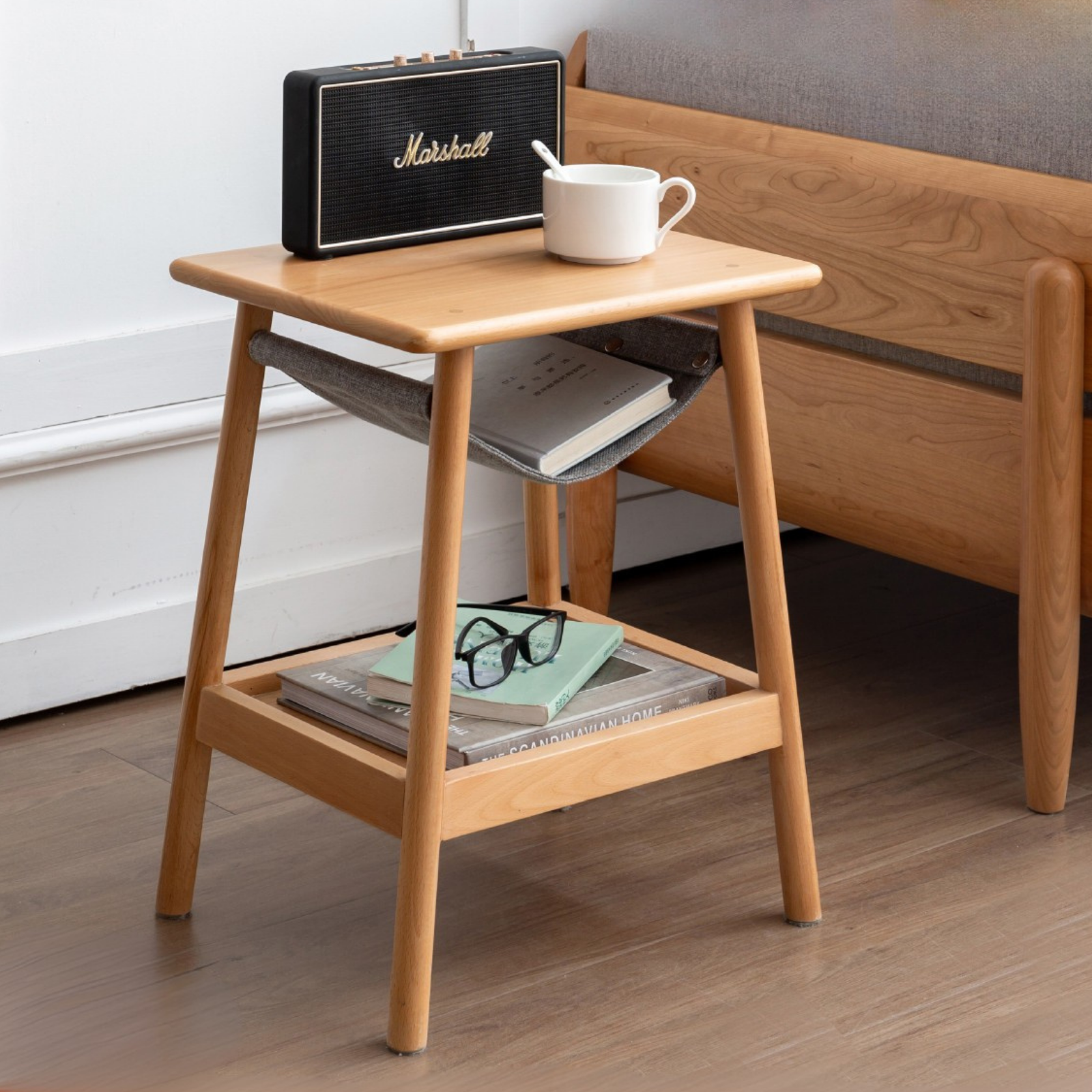 Beech Solid Wood Small Square Coffee Table