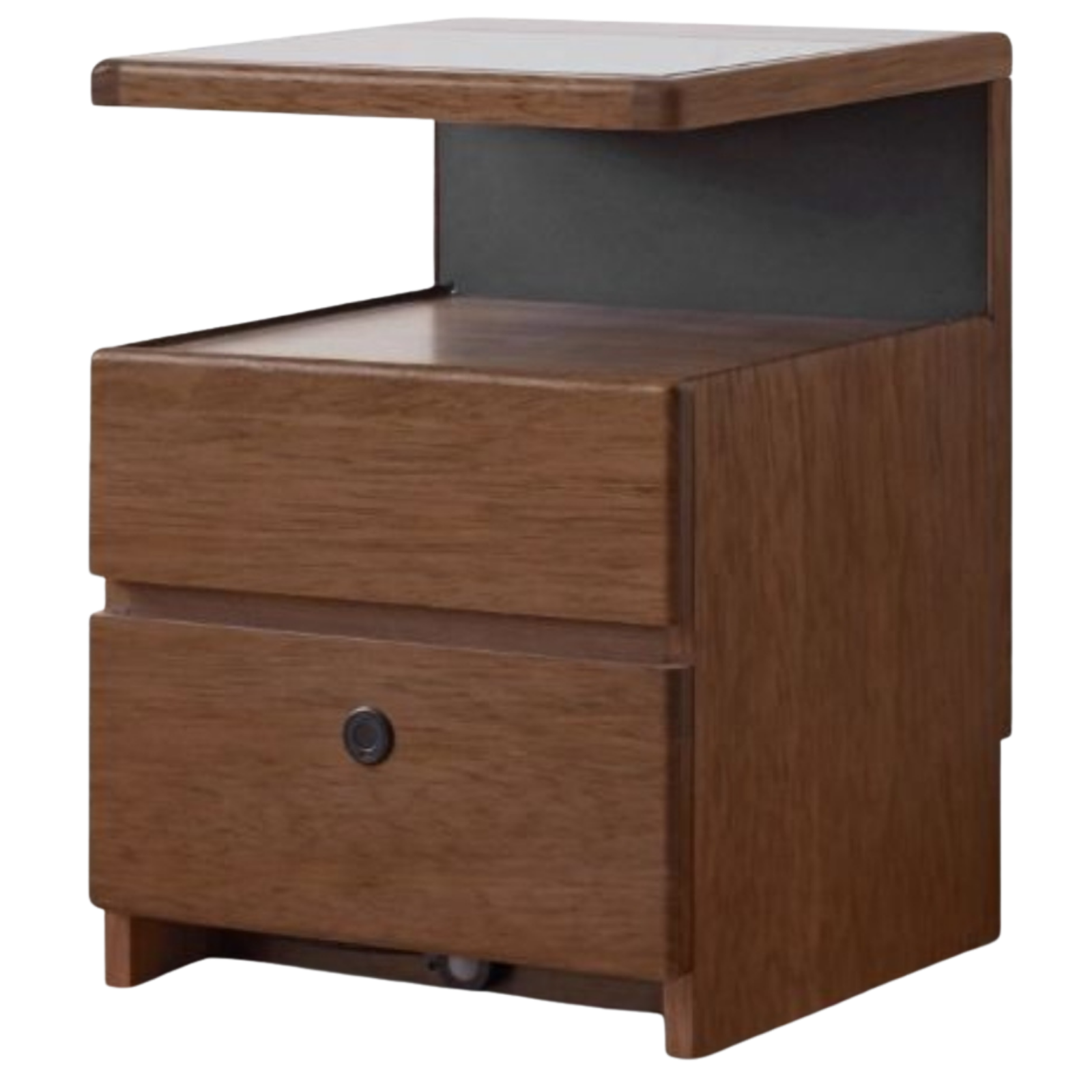Black Walnut, Cherry, Sandalwood Solid Wood Wireless Charging with Lock Smart Nightstand.