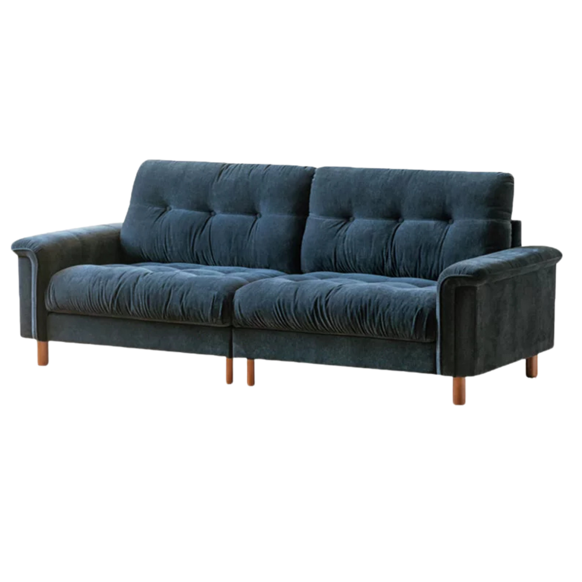 Retro High-Back Chenille Sofa