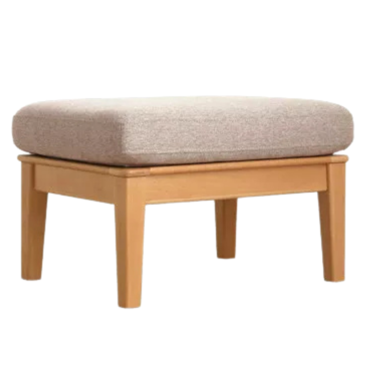 Beech Solid Wood Fabric Lounge Chair with Removable Cover