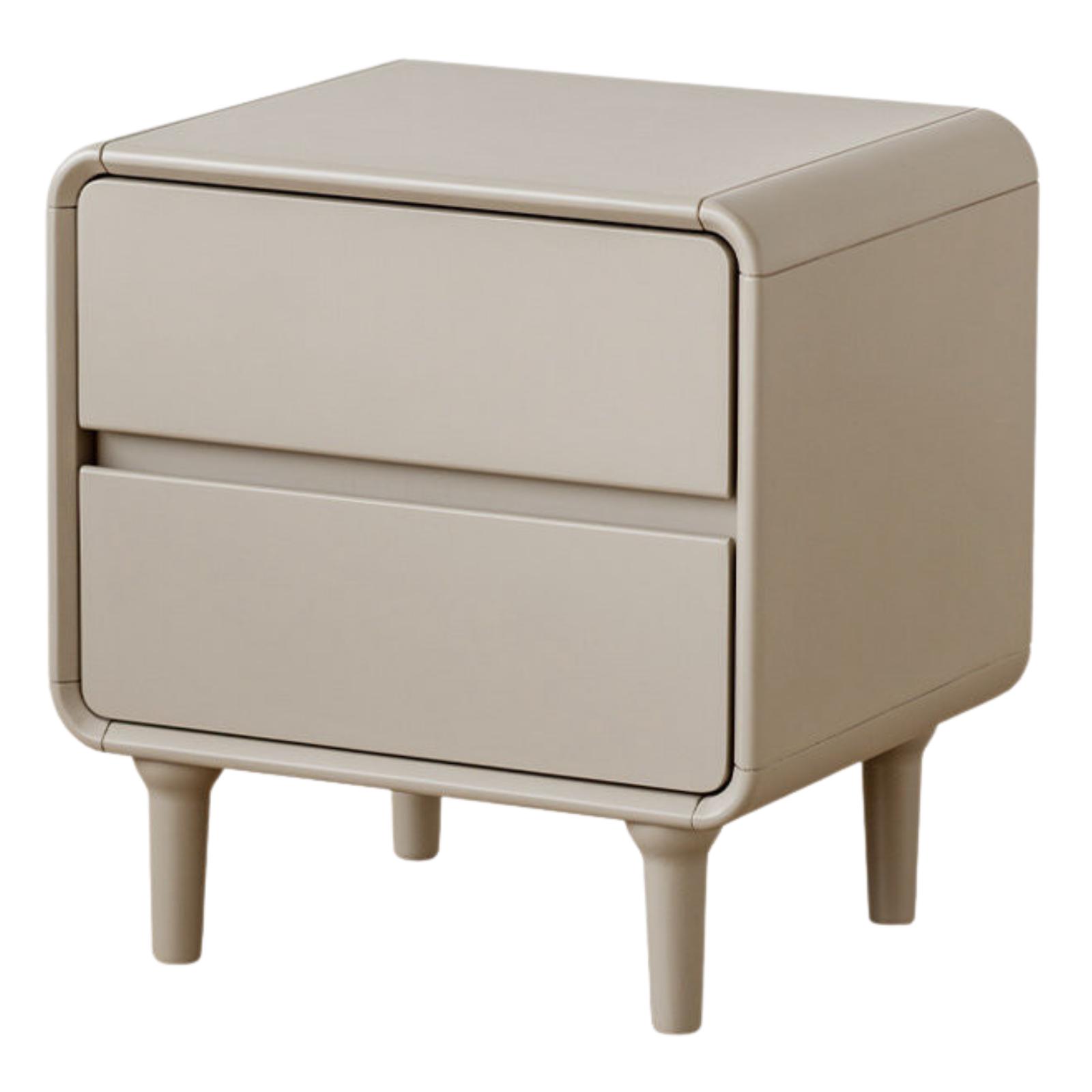 Solid RubberWood Nightstand Light Luxury.