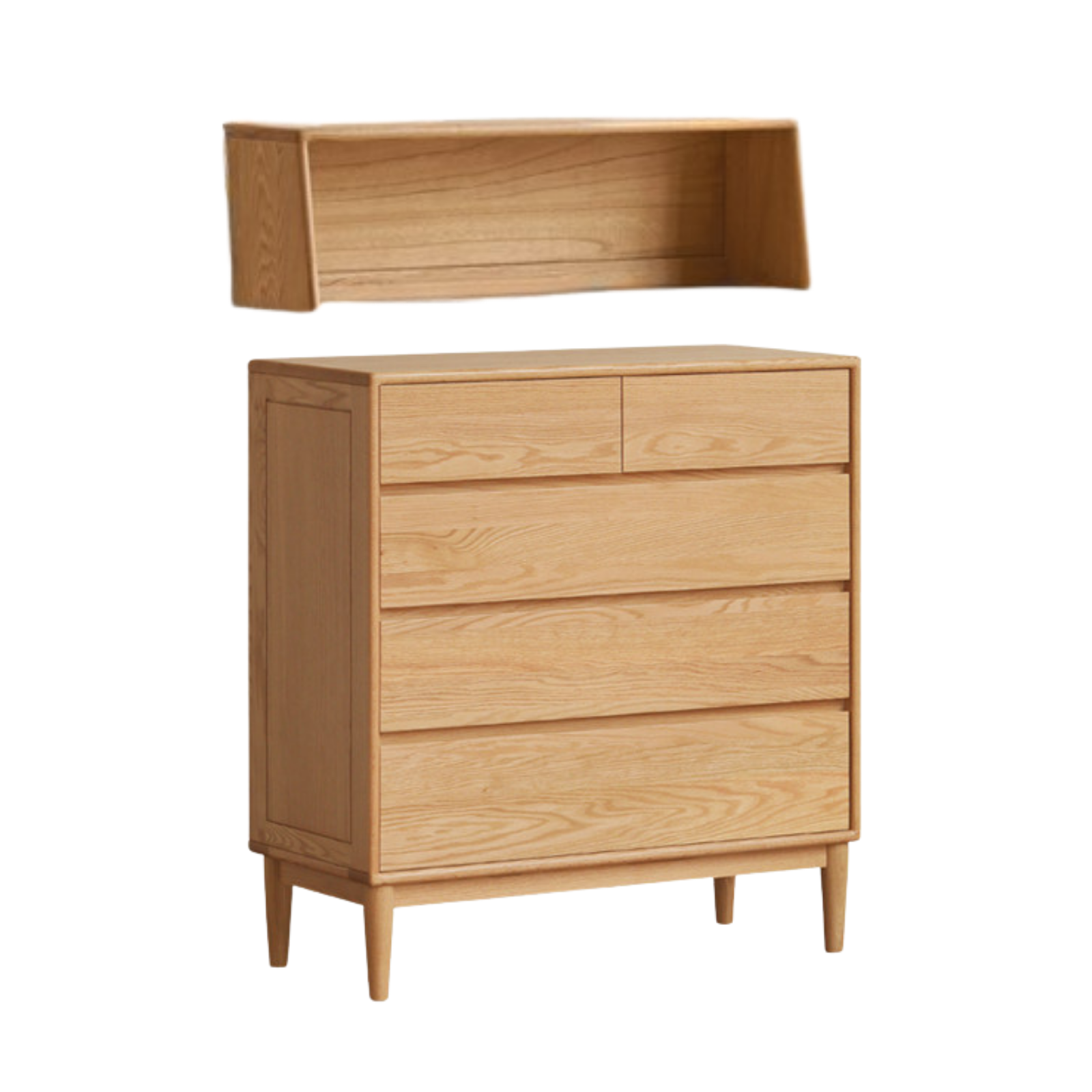 Oak Solid Wood Five-Drawer Chest