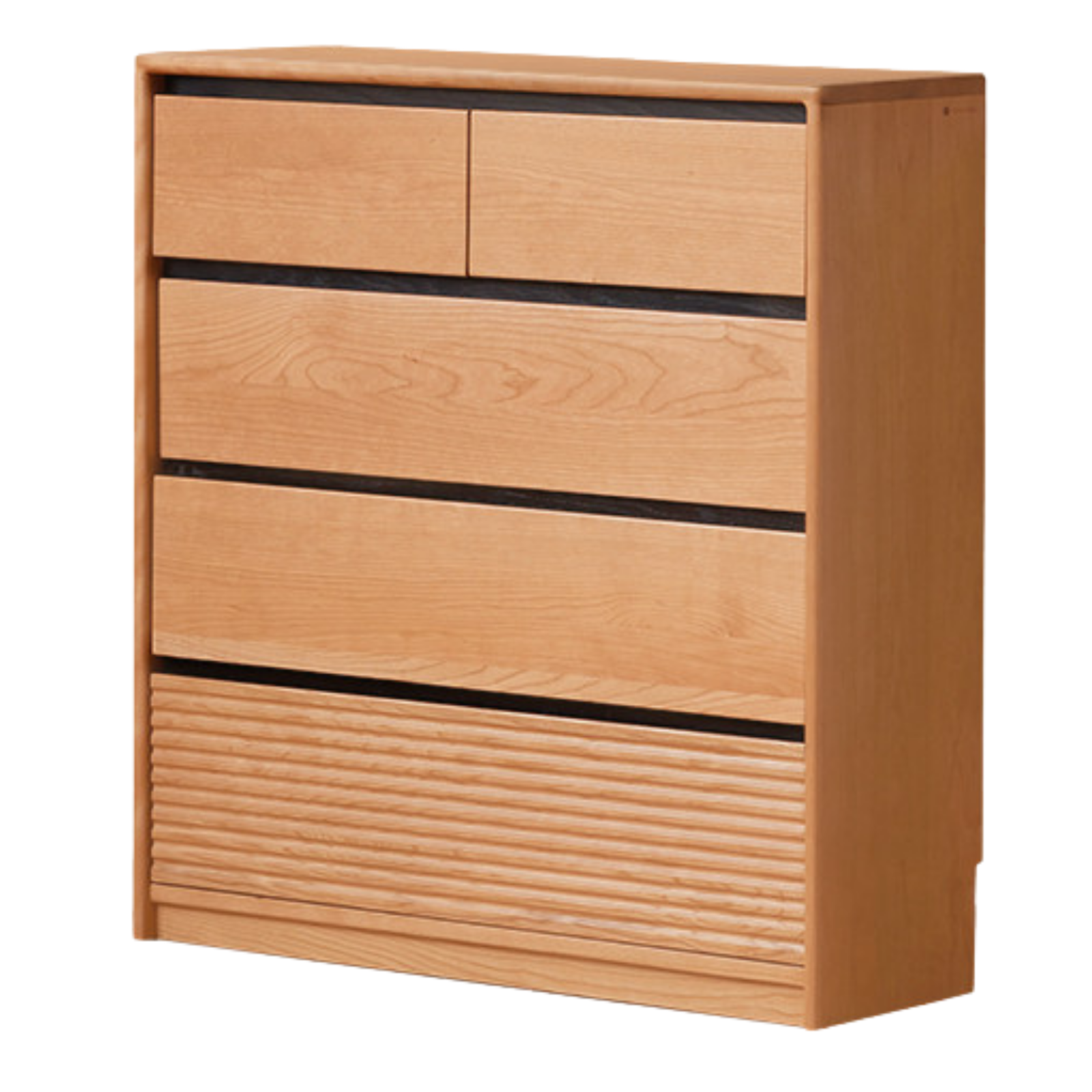 Cherry, Ash Solid Wood Medieval Style Drawer Cabinet