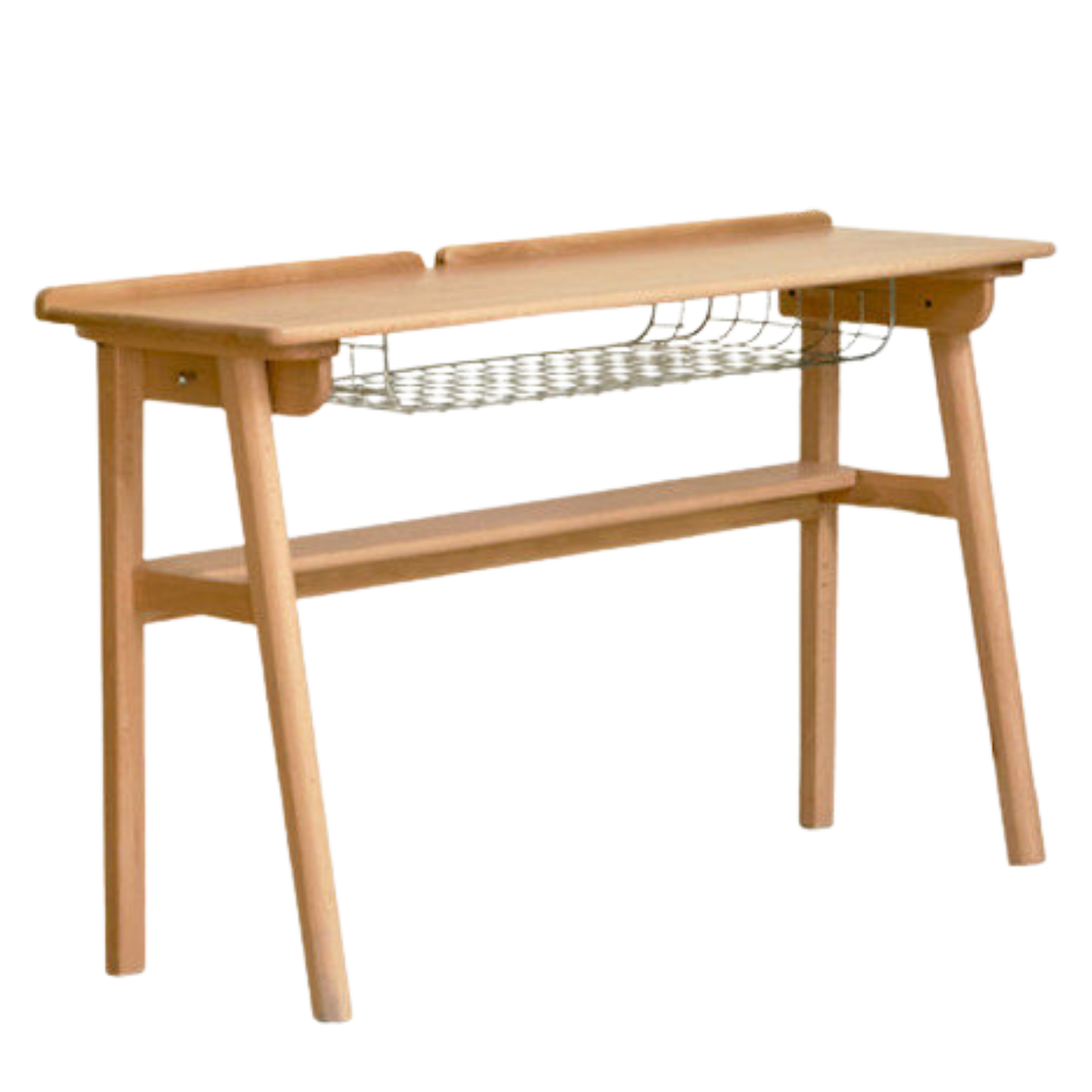 European Beech Solid Wood Ultra Narrow Writing Desk.