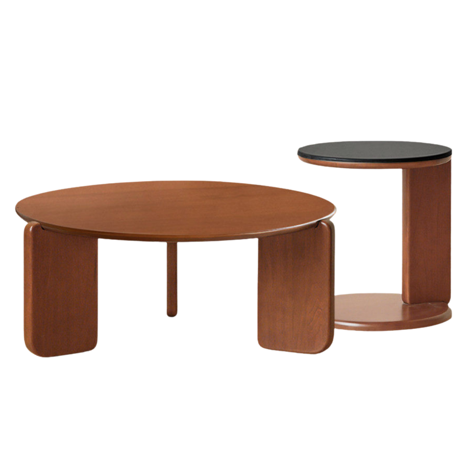 Tulipwood Solid Wood Medieval Style Rock Plate Coffee Table