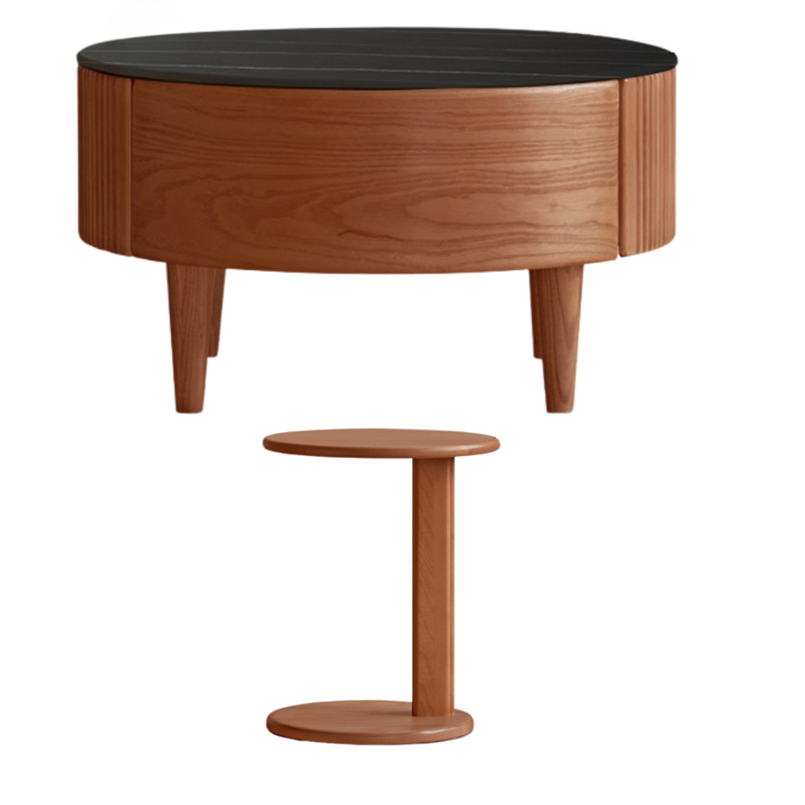 Ash Solid Wood Rock Plate Coffee Table