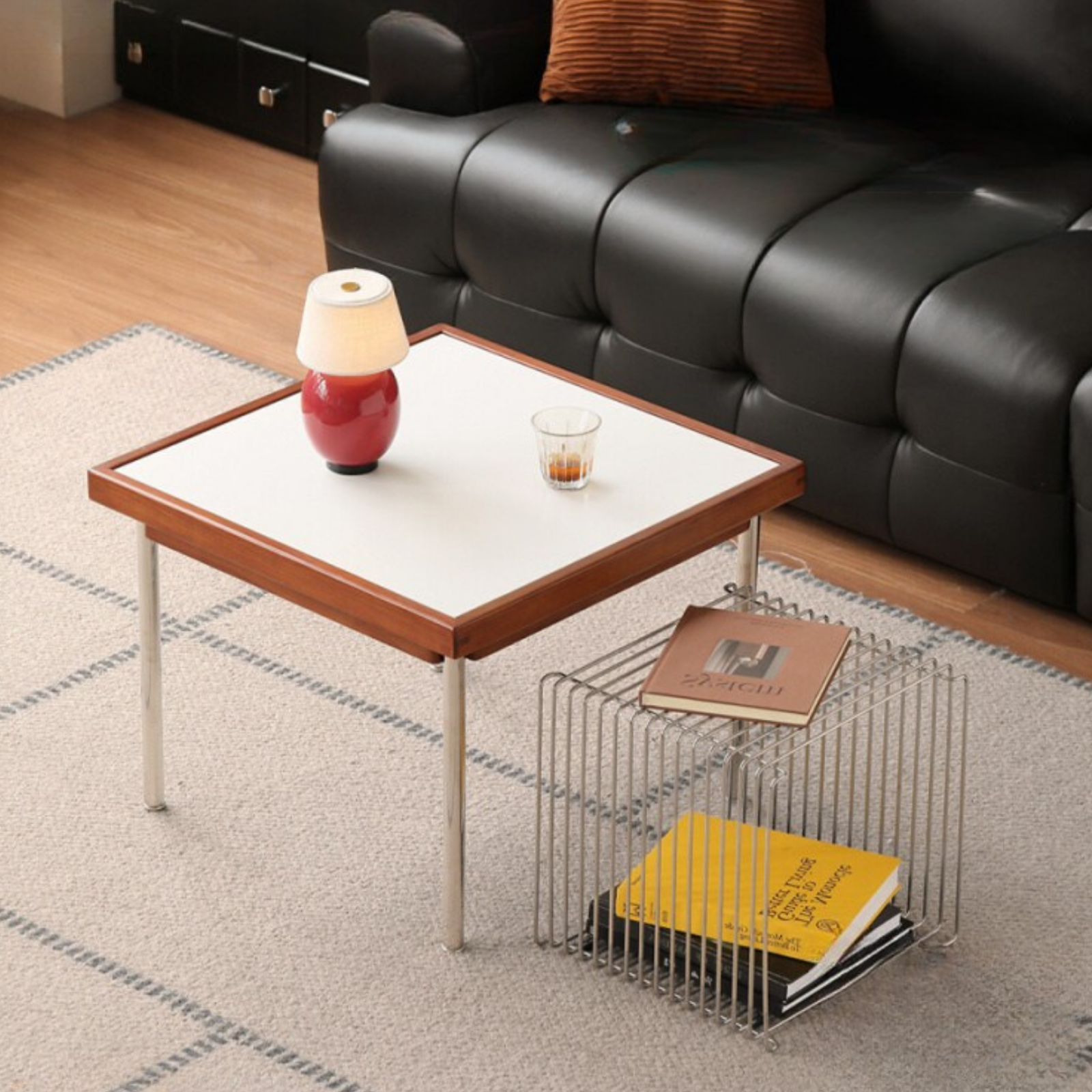 Poplar Solid Wood Ancient Square Coffee Table