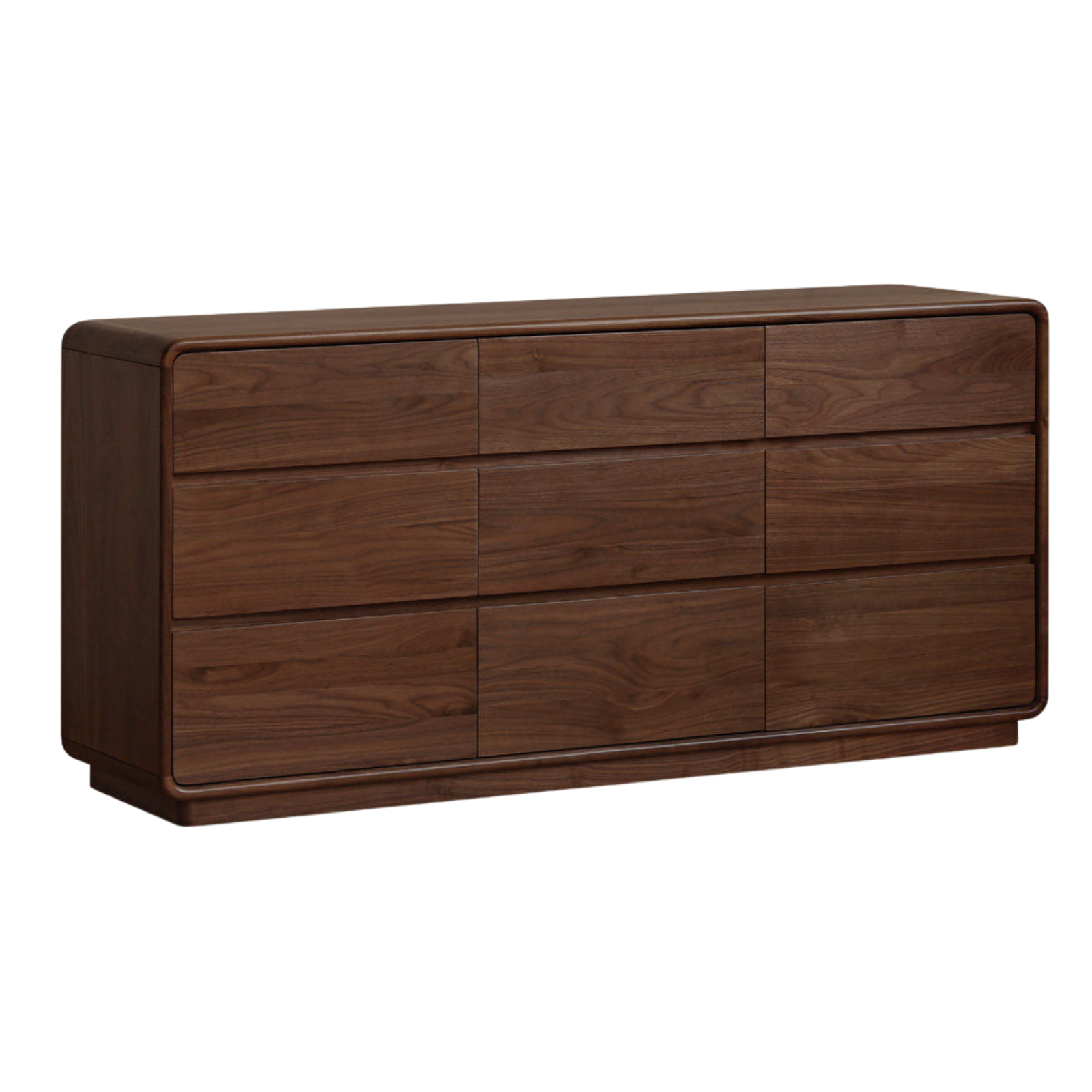 Black Walnut Solid Wood, Solid Longan Hardwood Storage Cabinet Chest of Drawers