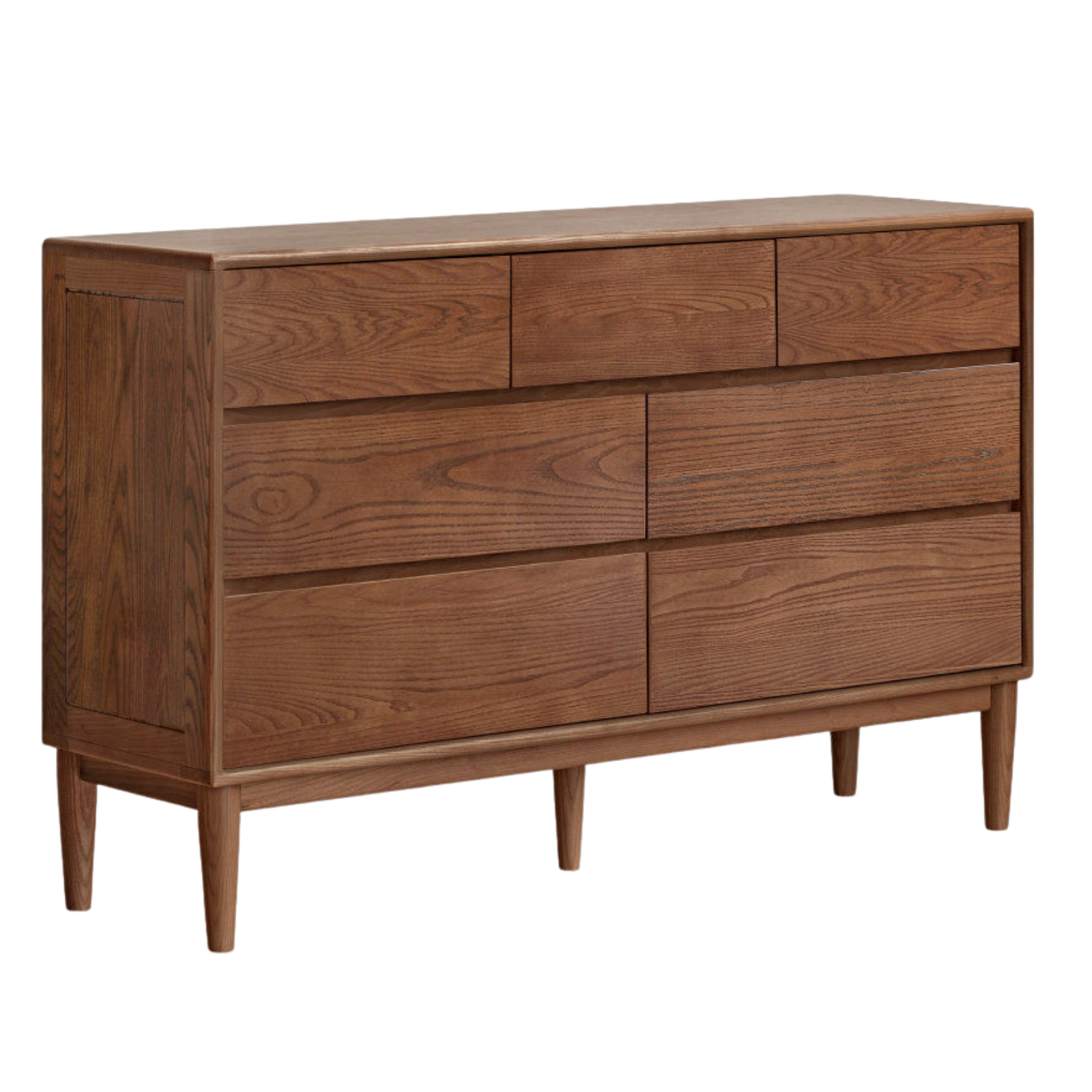 Ash Solid Wood Dresser, Drawer Storage Cabinet