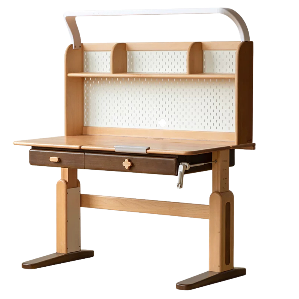 Beech Solid Wood Adjustable Height-Adjustable Study Kids Desk