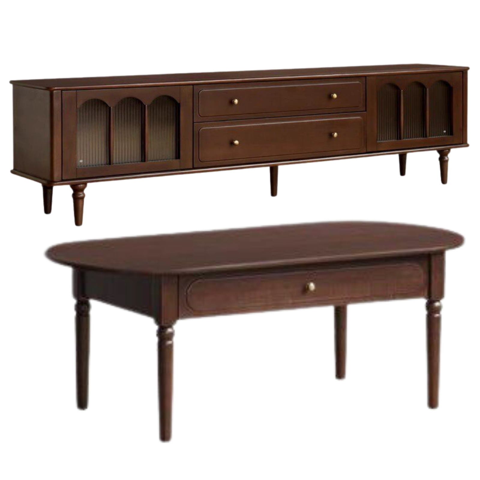 Poplar Solid Wood Retro Coffee Table