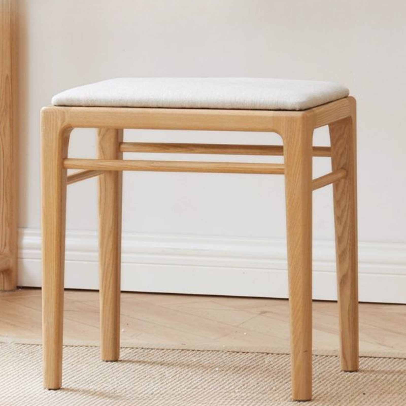 Ash Solid Wood Light Luxury Modern Makeup Stool