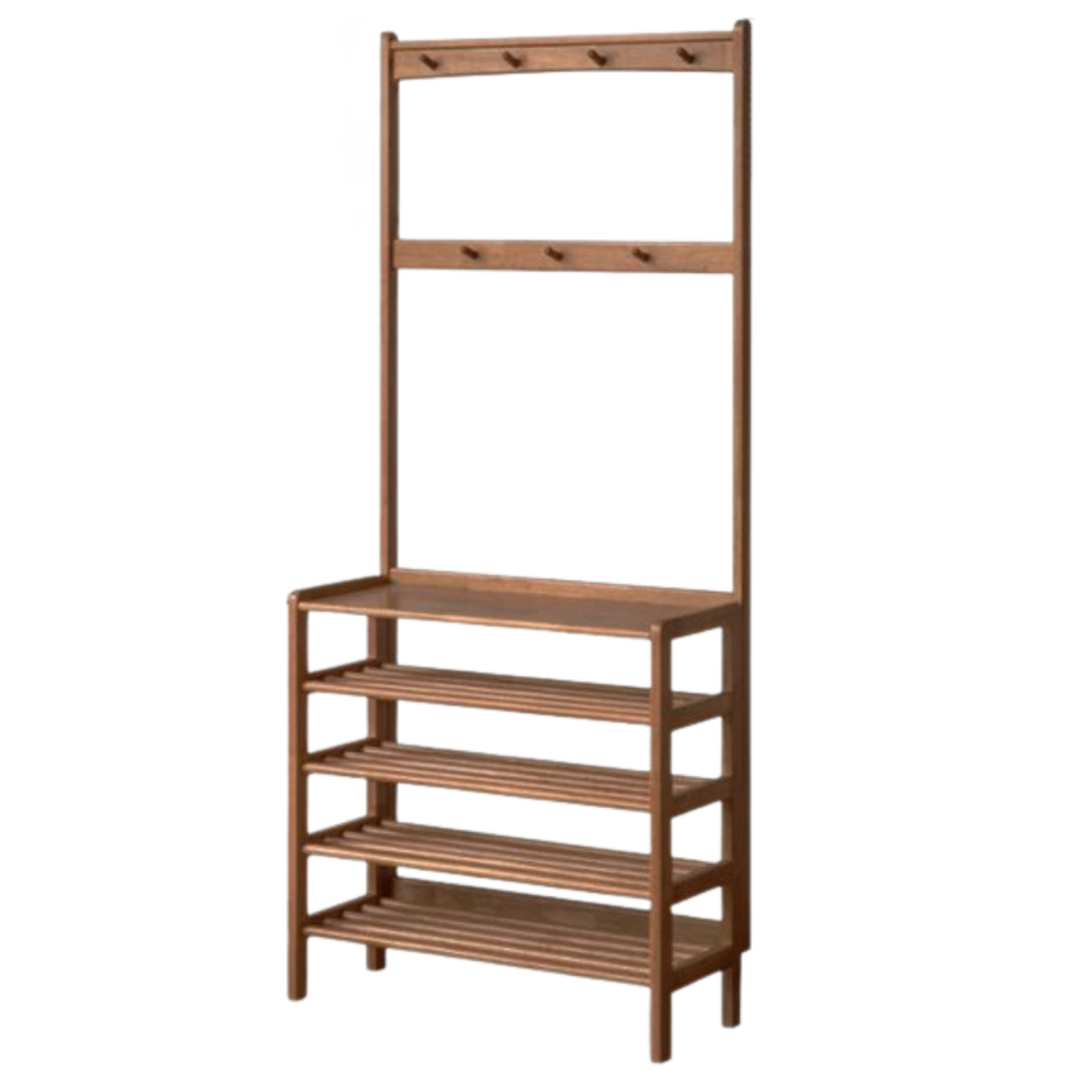 Solid Rubberwood Modern Minimalist Multi Layer Shoe Rack