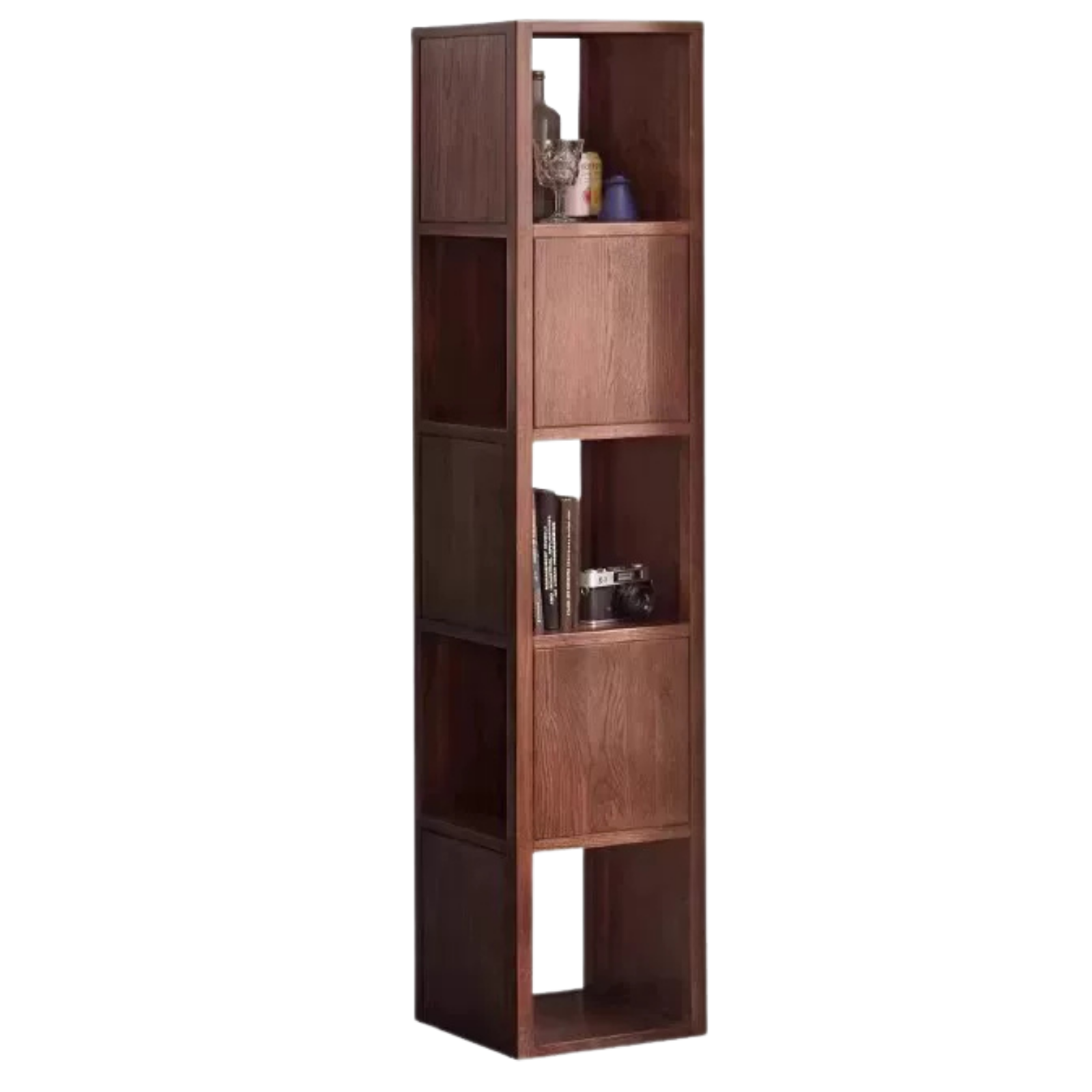 Oak Solid Wood Bookshelf Narrow Cabinet