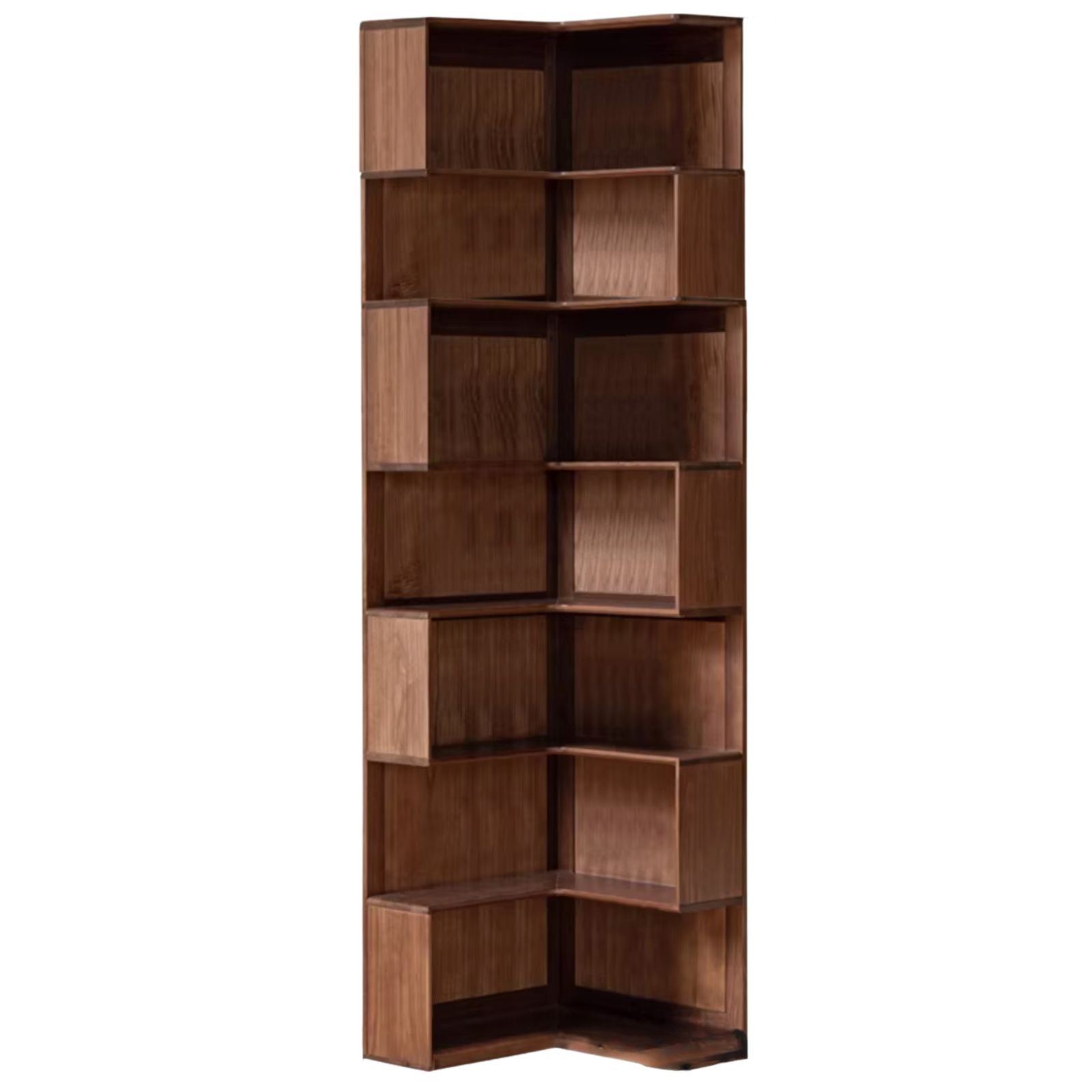 Black Walnut, Golden Sandalwood Solid Wood Bookshelf