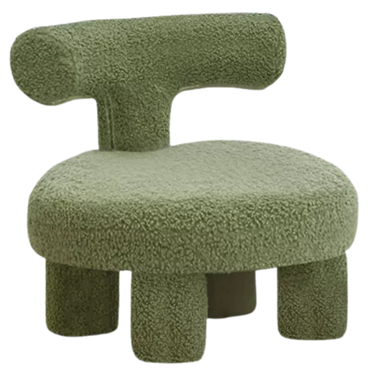 Sculptural Teddy Fabric Lounge Chair for Kids Room