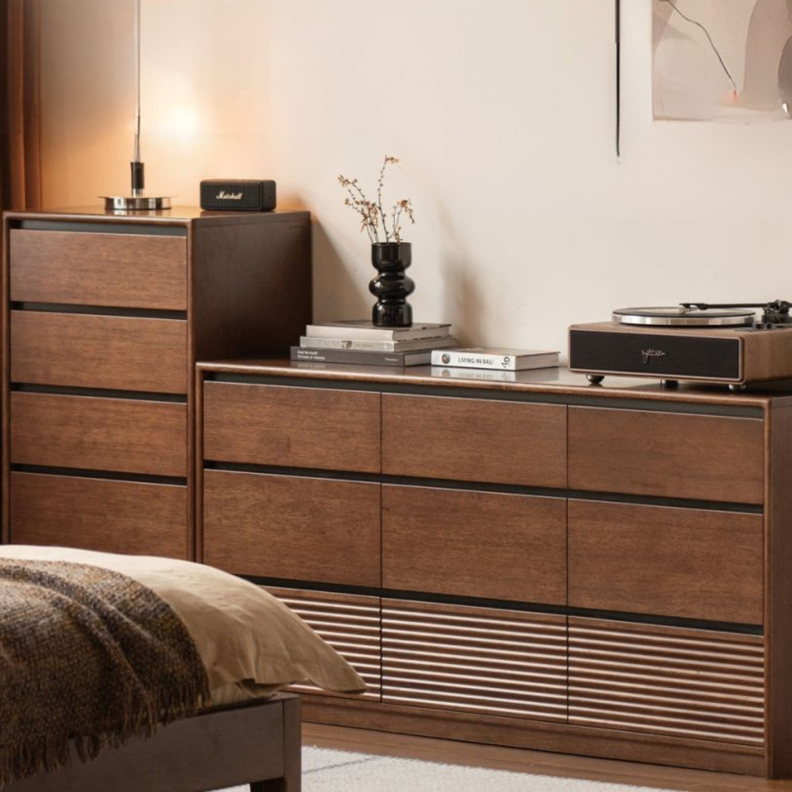 Solid Longan Hardwood Chest of Drawers