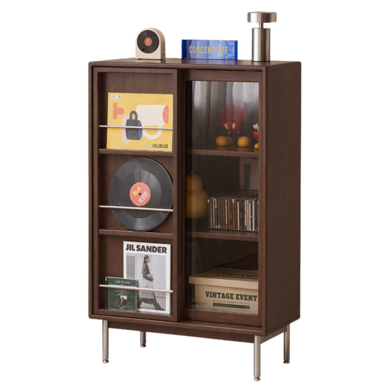 Tulipwood Solid Wood, Solid Longan Hardwood Ancient Style Sliding Door Side Cabinet