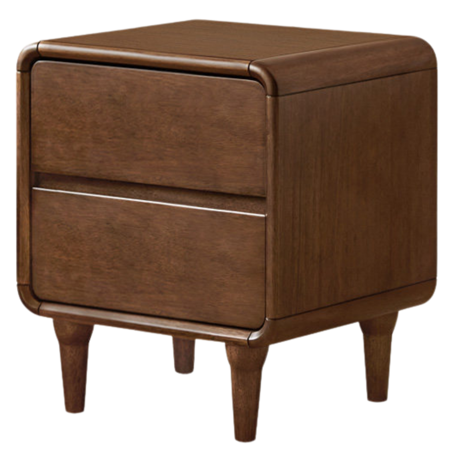 Golden Sandalwood Solid Wood, Solid Longan Hardwood Nightstand with Lockable Storage Cabinet