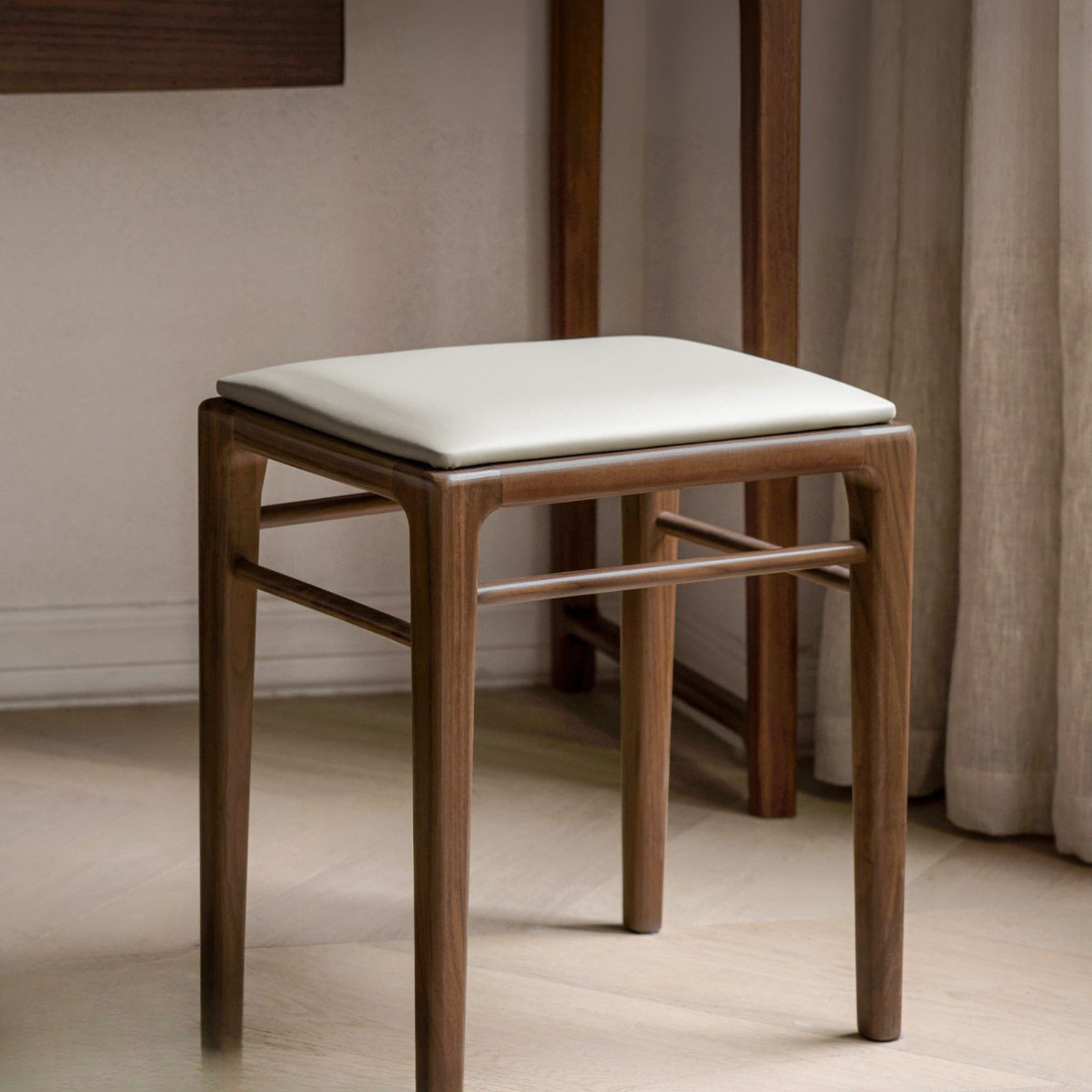 ASh Solid Wood Makeup Stool