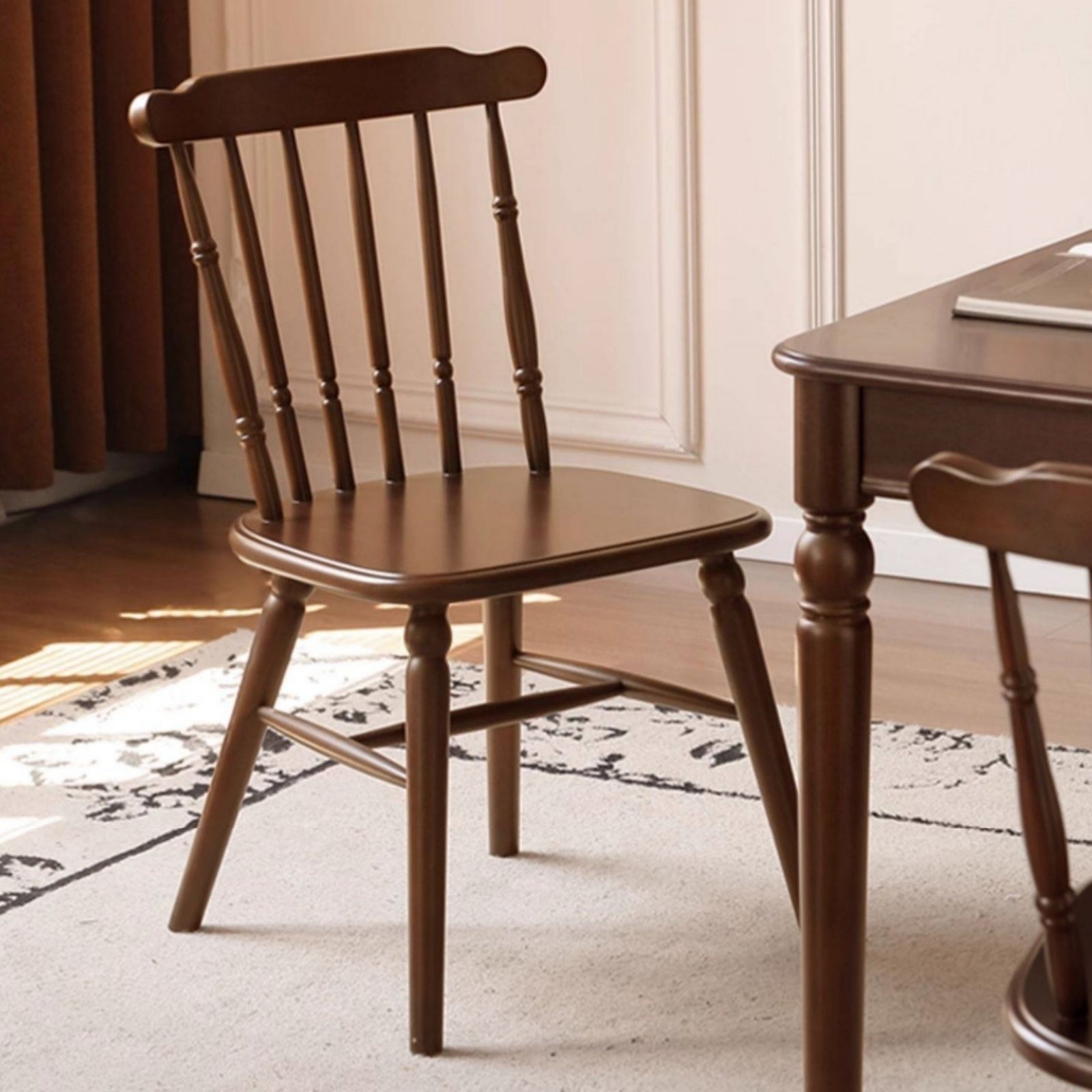 Set 4 pcs Beech, Black Walnut Solid Wood Dining Chair