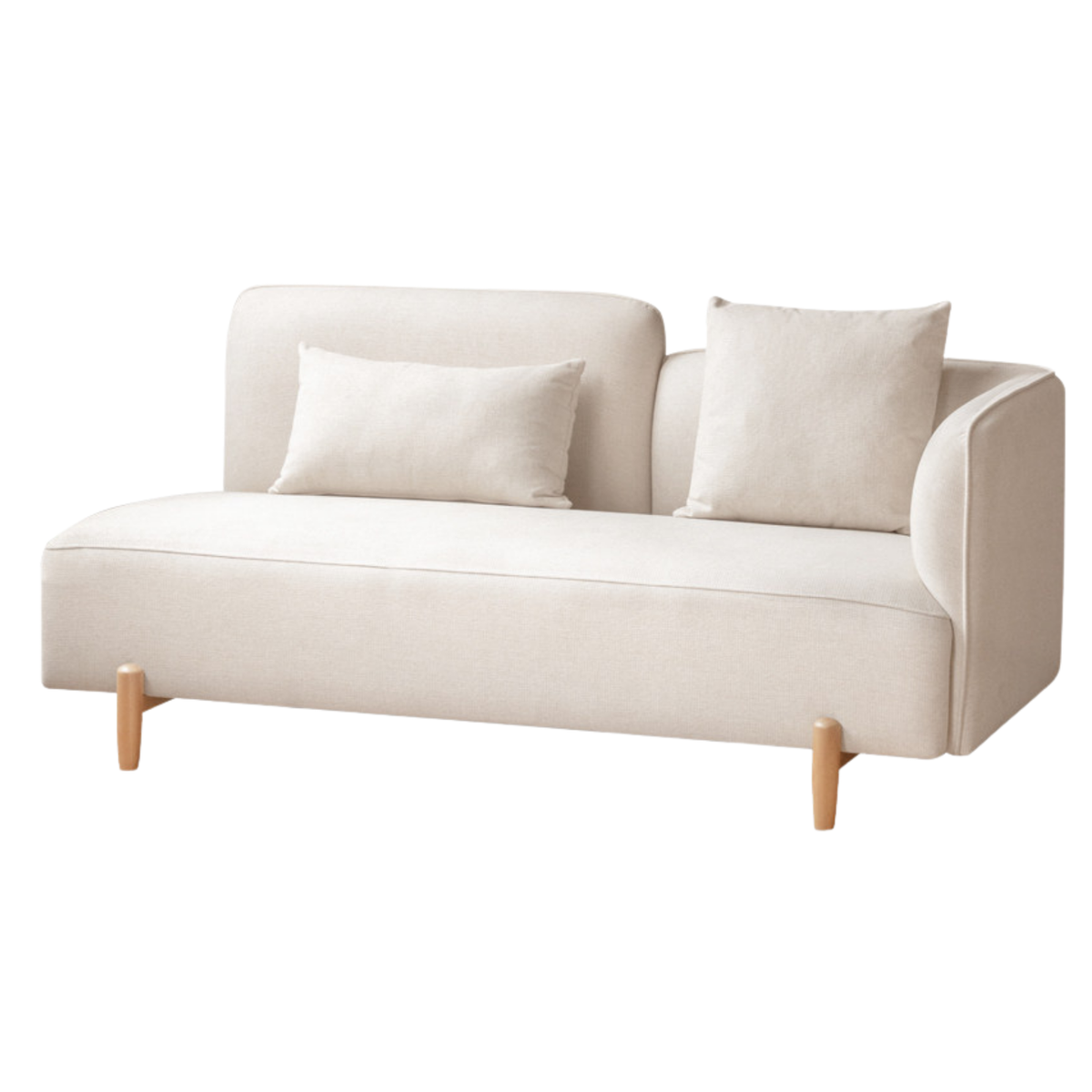 Two Tone Fabric Sofa with Scratch Resistant Upholster