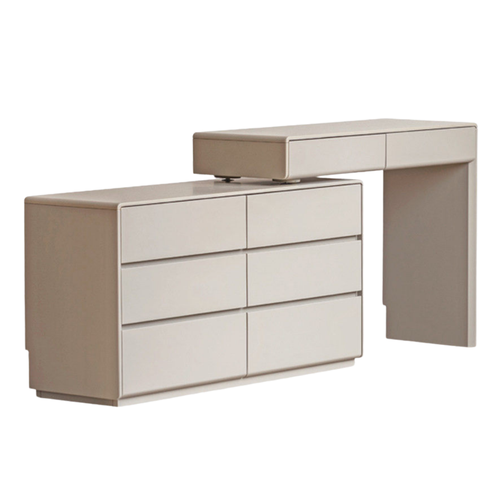Solid RubberWood, poplar Solid Wood Retractable Vanity Table Light Luxurious Drawer