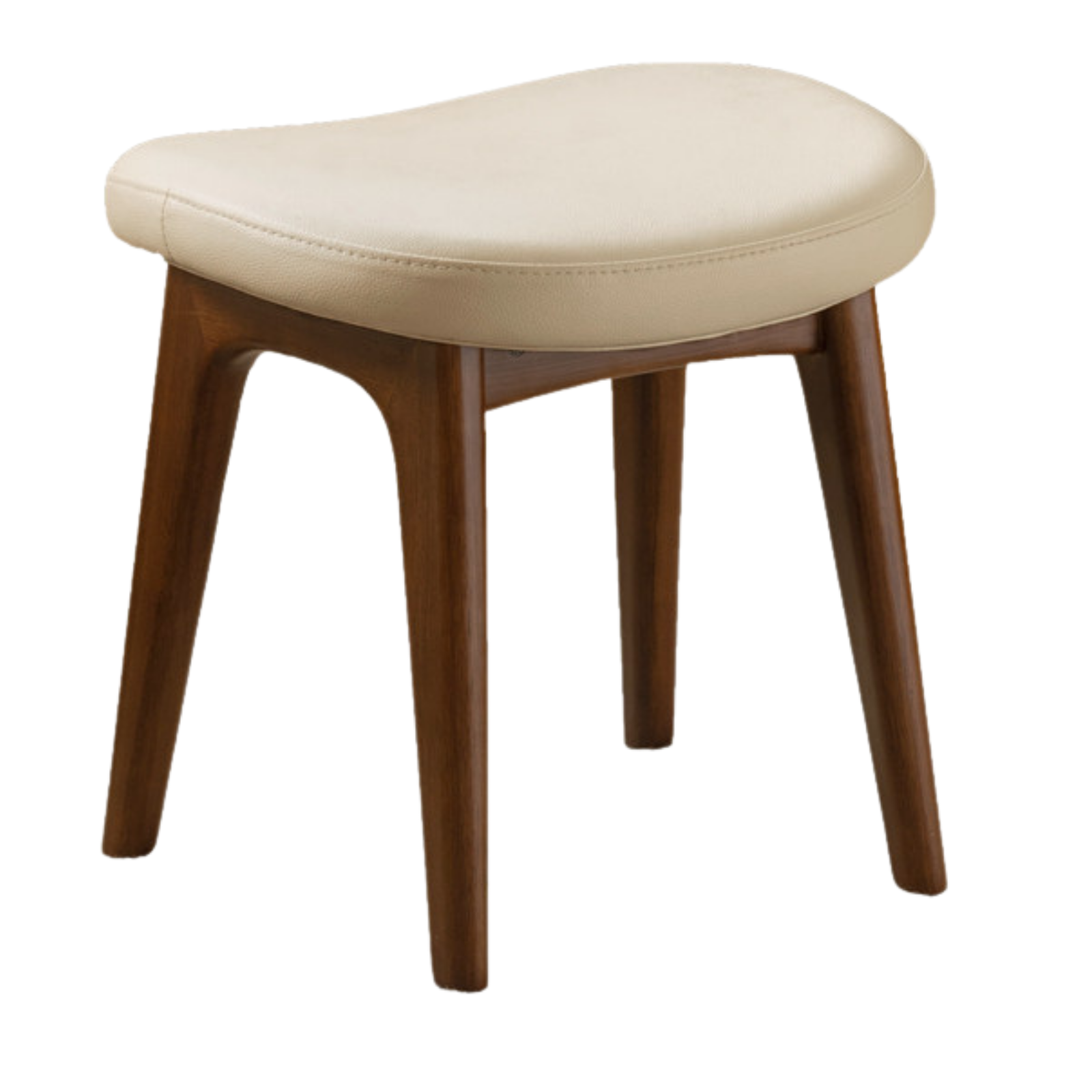 Black Walnut, Ash, Oak Solid Wood Makeup Soft Stool