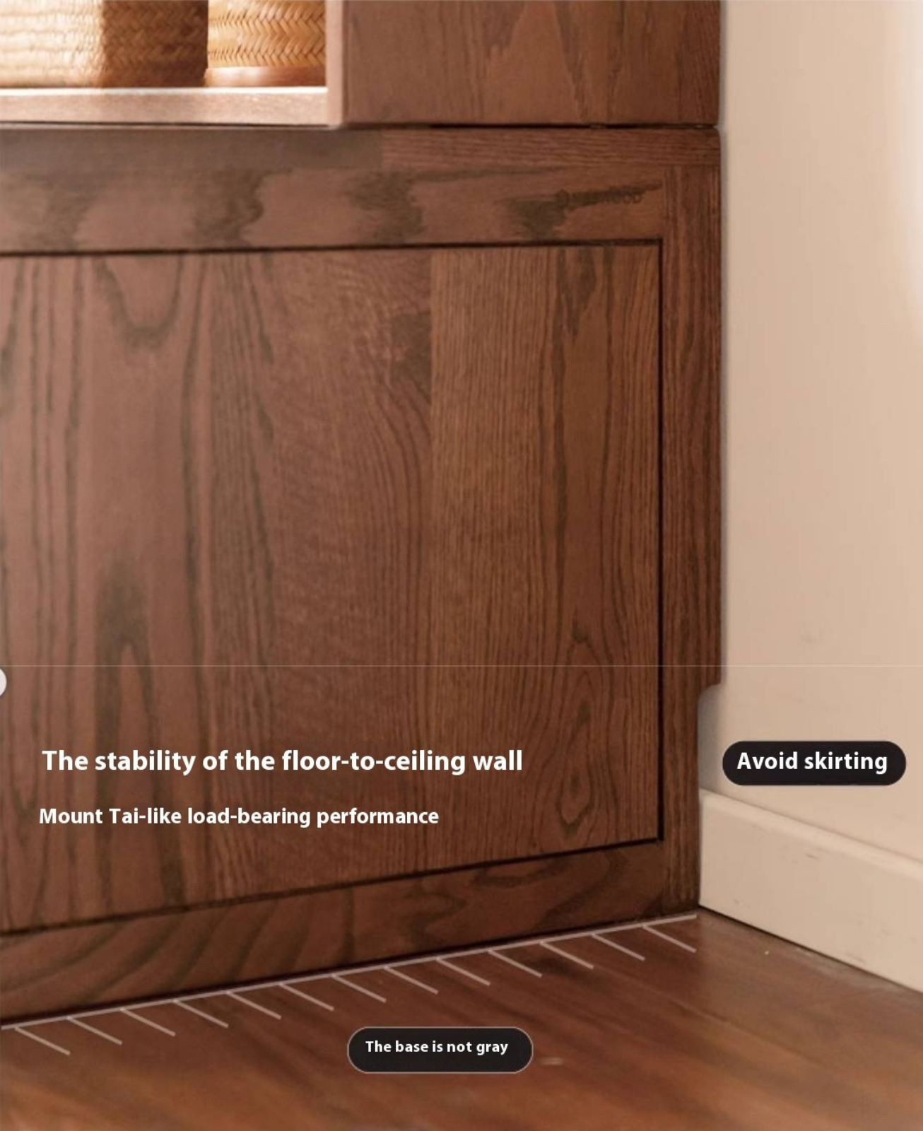 Oak Solid Wood Modern Minimalist Style Bookcase And Storage