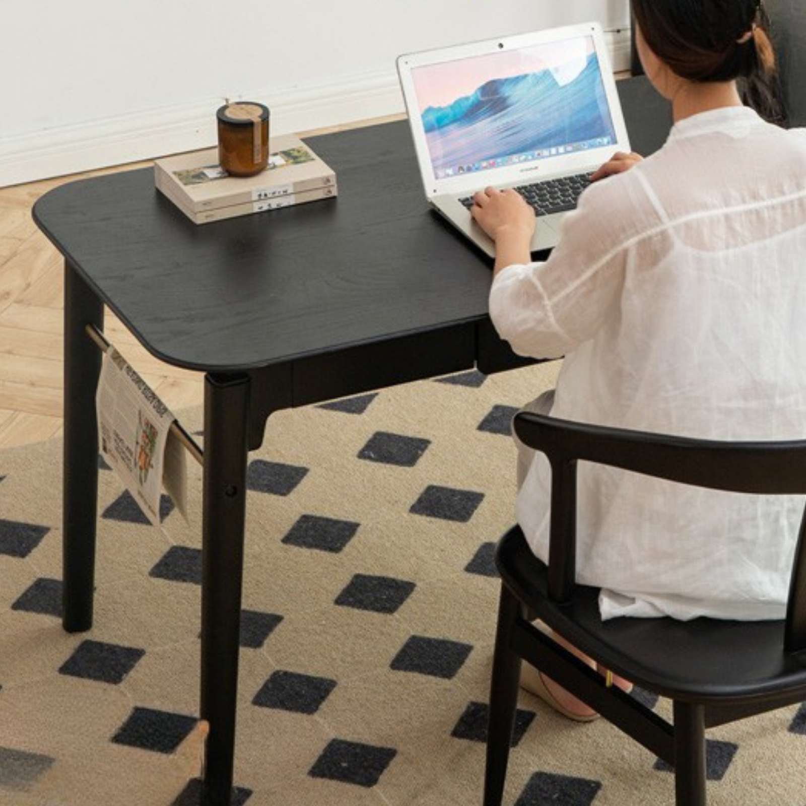 Oak Solid Wood Modern Simple Computer Desk