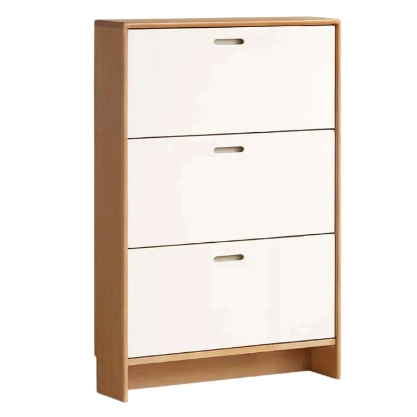 Poplar Solid Wood Ultra-Thin Shoe Cabinet