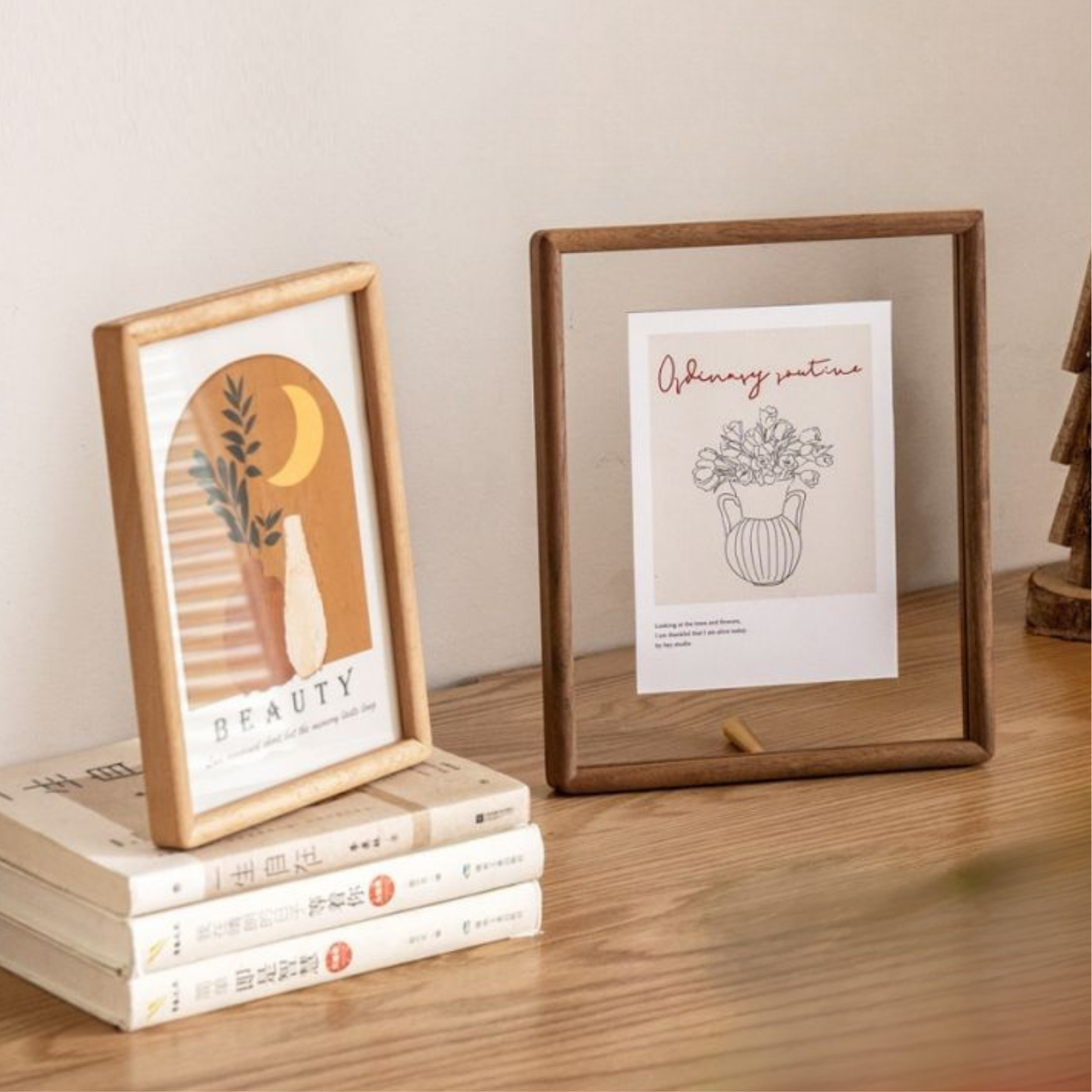 Black Walnut, Beech Solid Wood Photo Frame