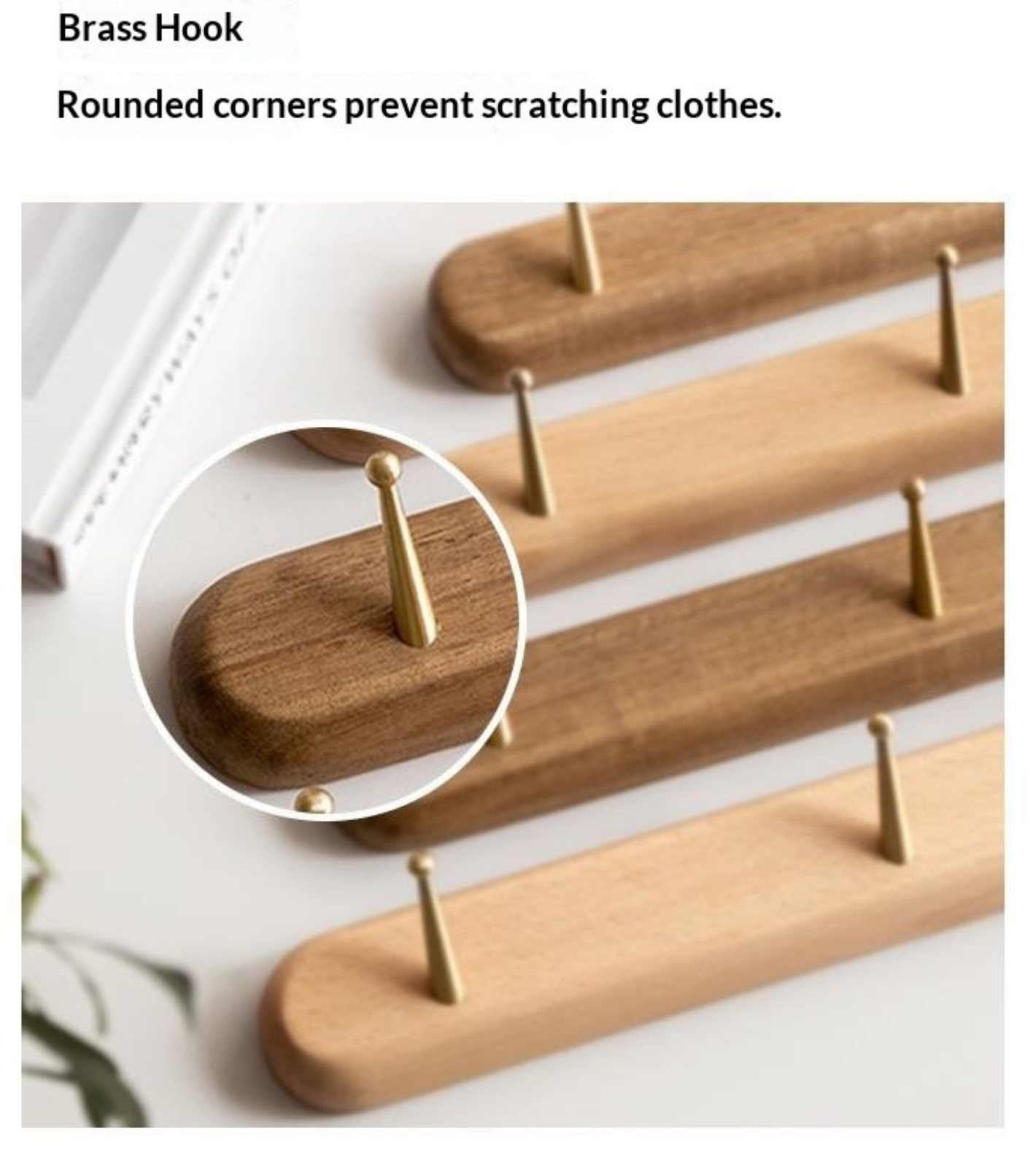 Beech, Acacia Solid Wood Hanging Clothes and Hat Rack