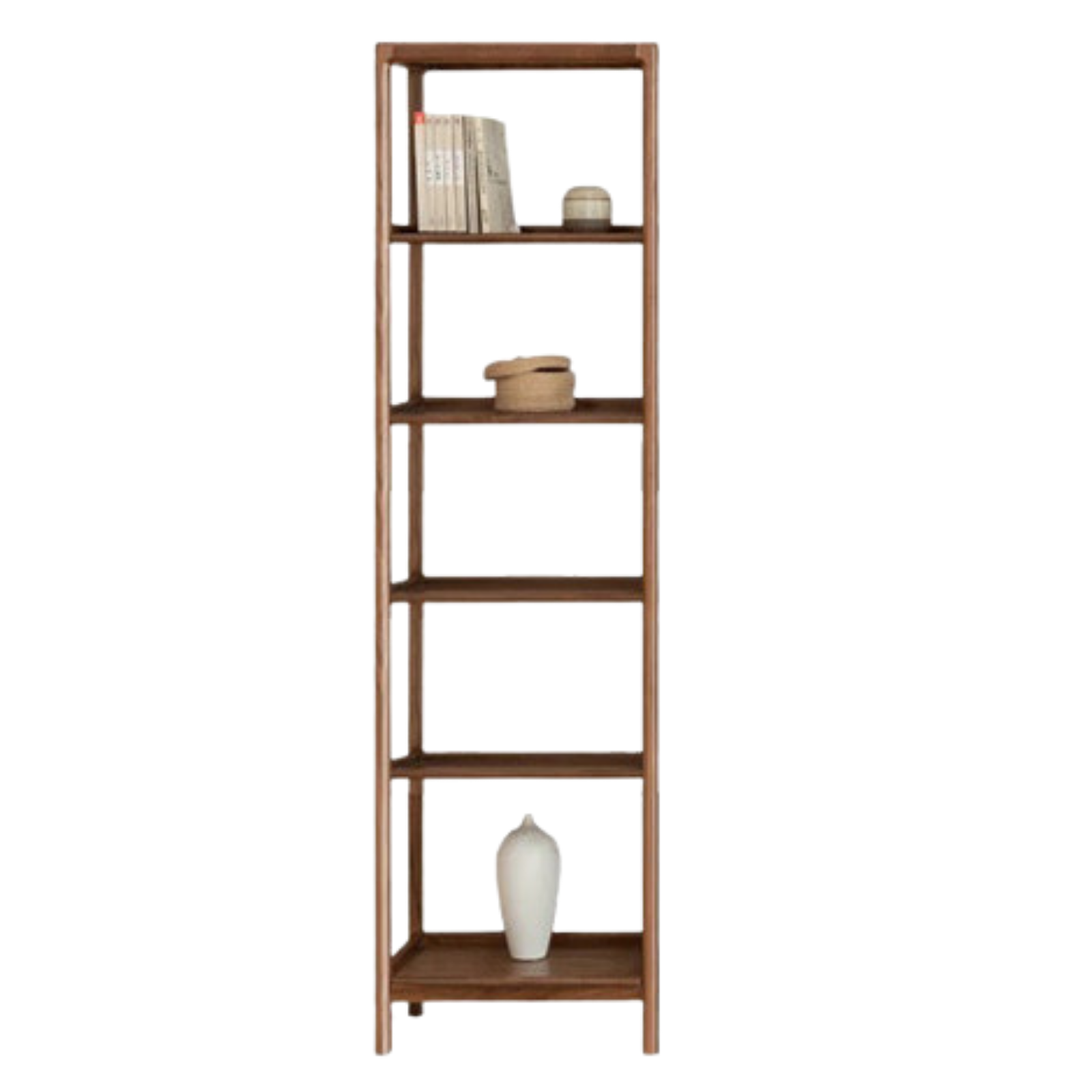 Black Walnut, Ash Solid Wood Bookshelf Combined Bookcase Display Cabinet Wall Shelf