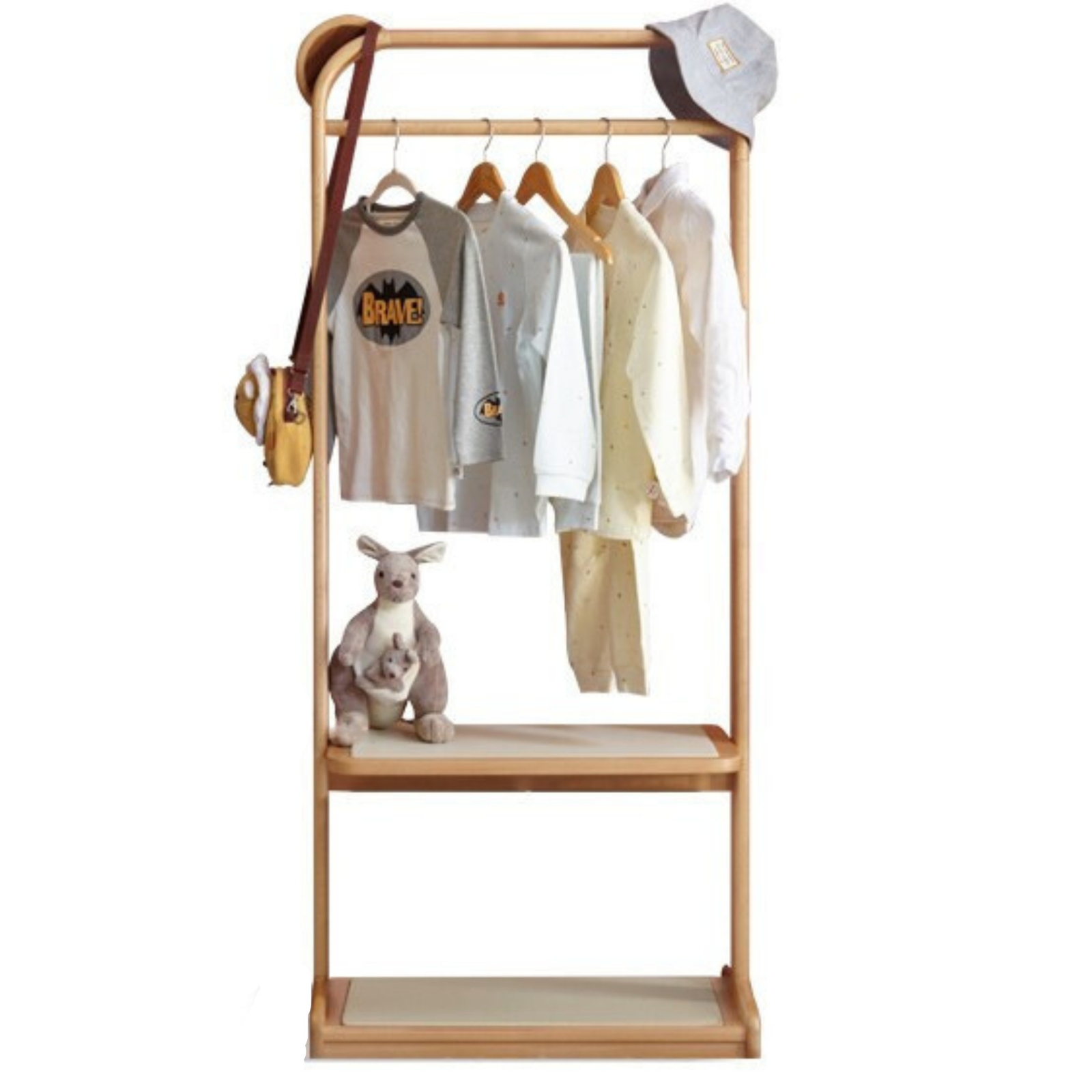 Beech Solid Wood Kids Floor Hanger
