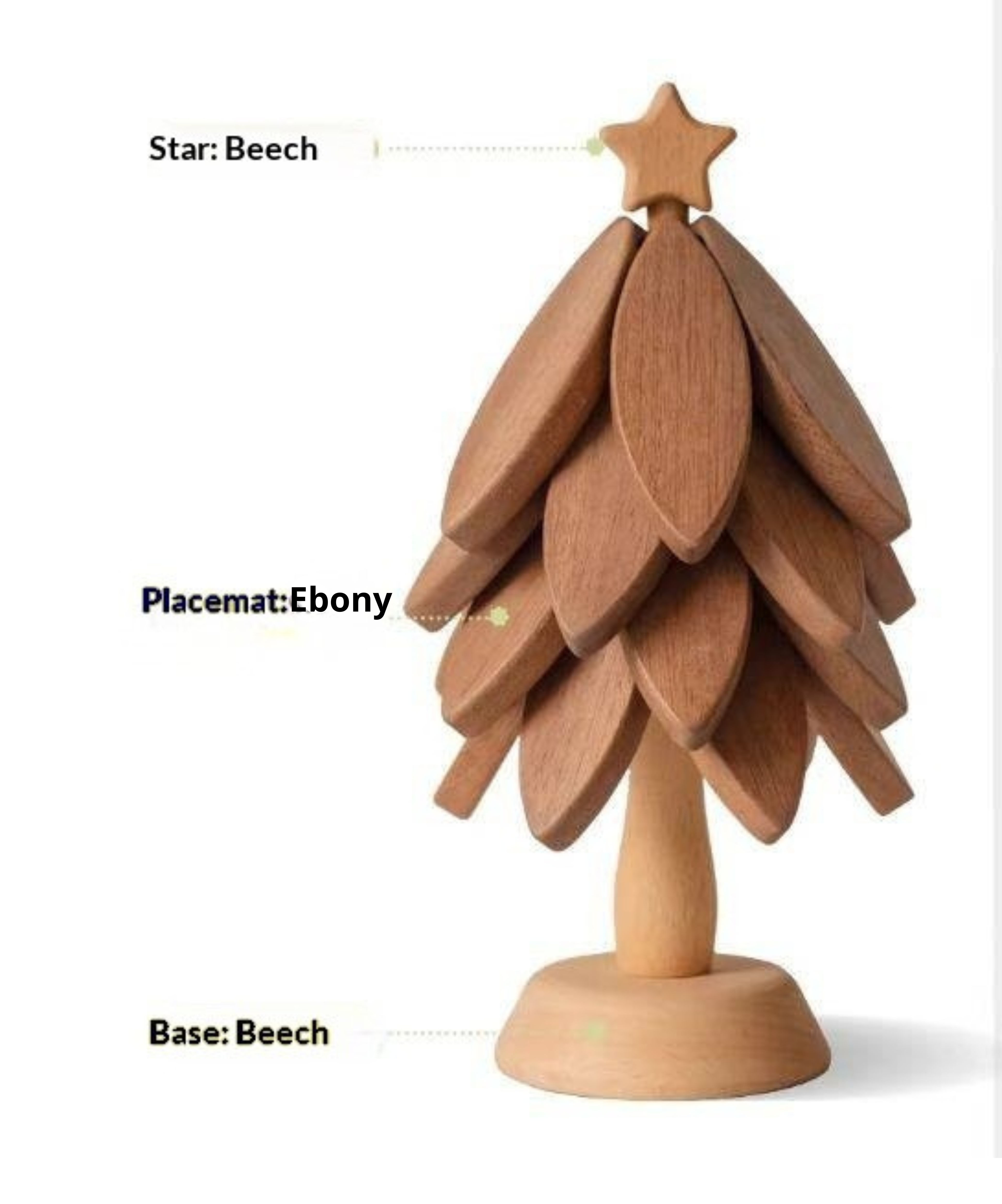 Black Walnut, Beech, Ebony Solid Wood Anti-Scalding Kitchen Mat with Heat Insulation